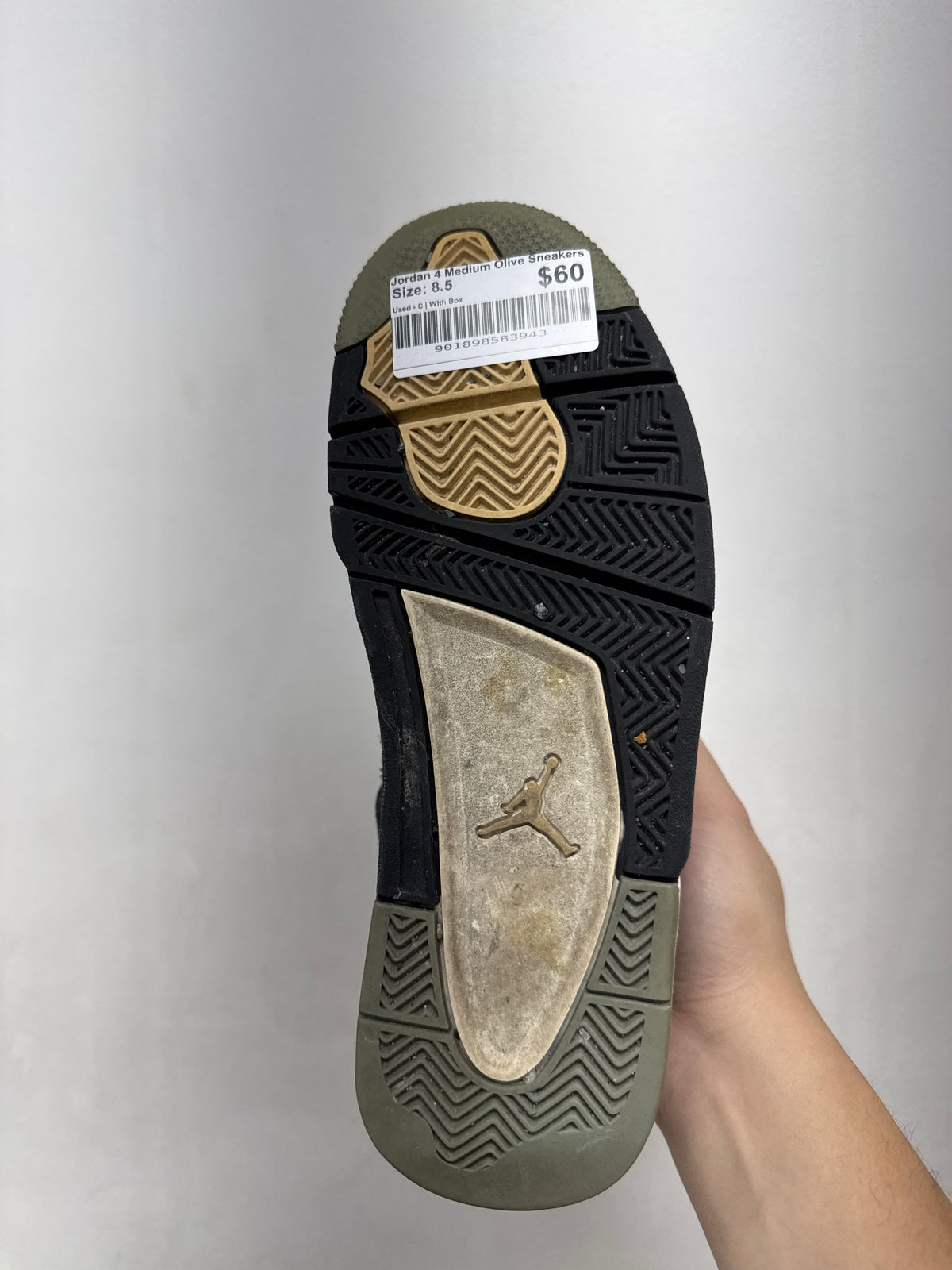Jordan 4 Medium Olive Sneakers