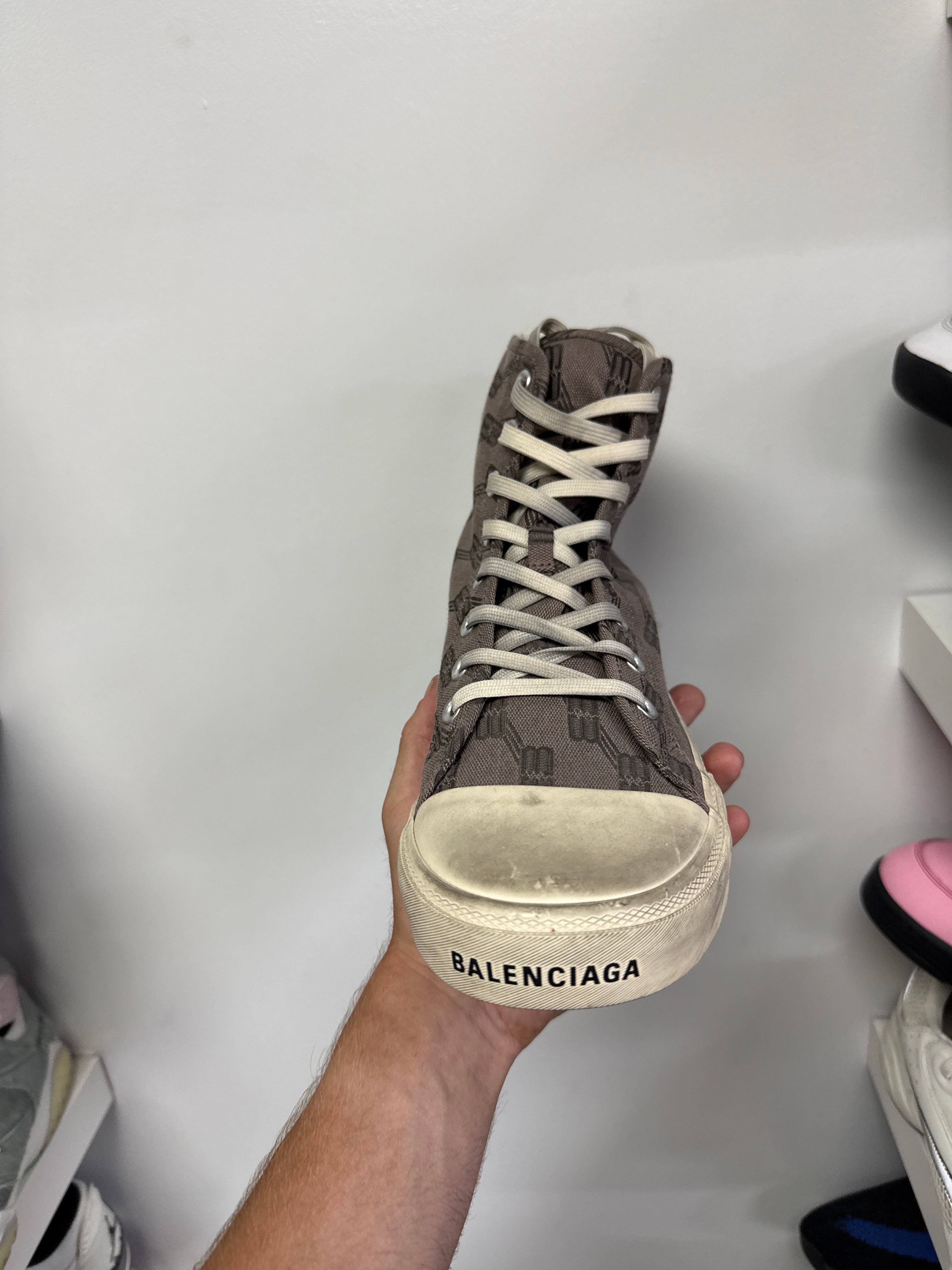Balenciaga Paris High Brown Beige New 45 (US 12) With Box