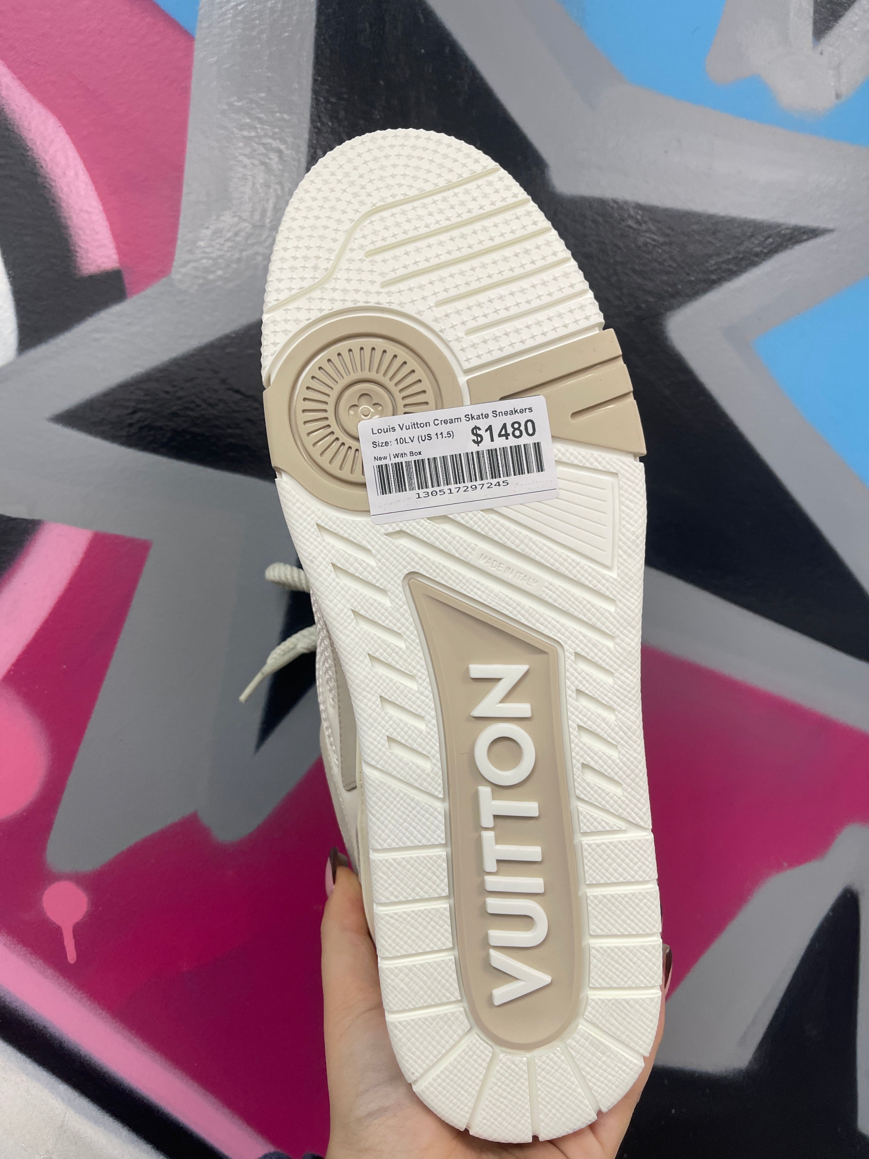 Louis Vuitton Cream Skate Sneakers