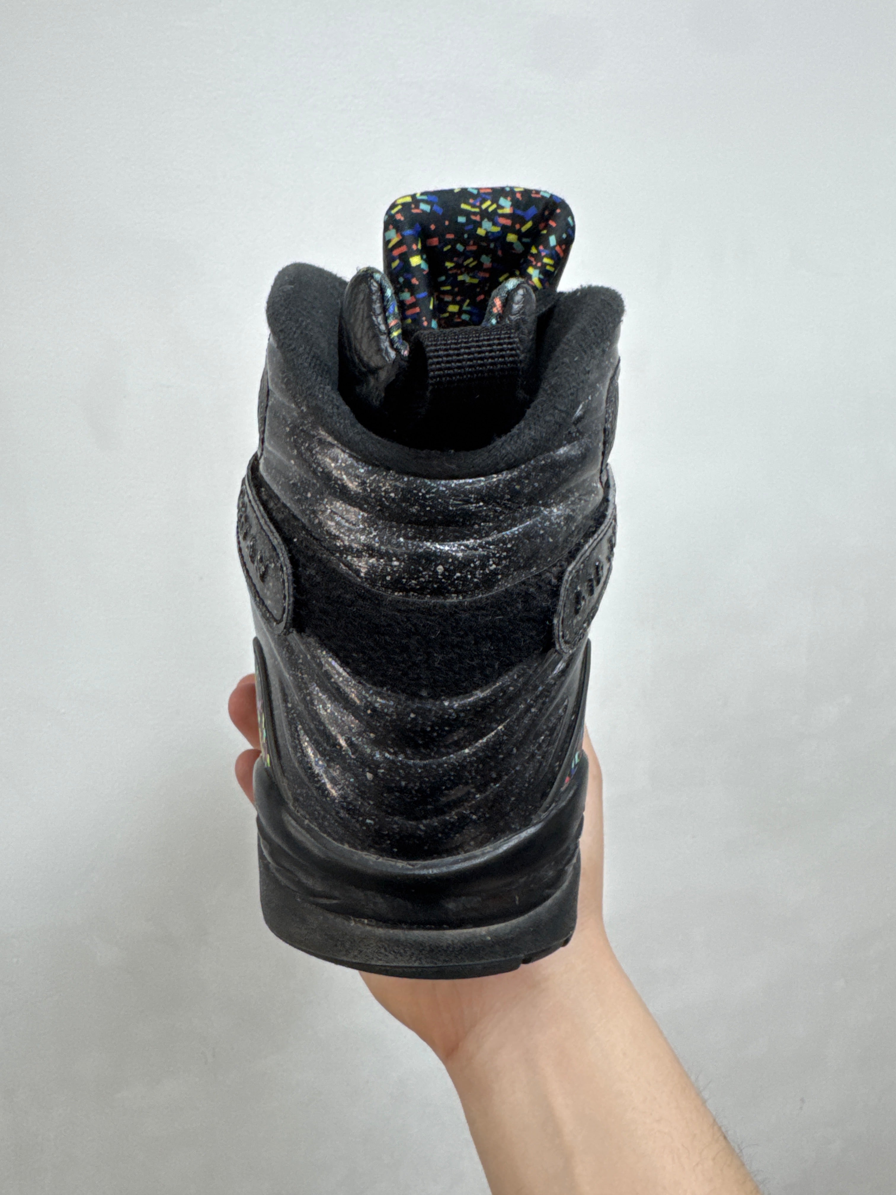 Jordan 8 Black Confetti Sneakers
