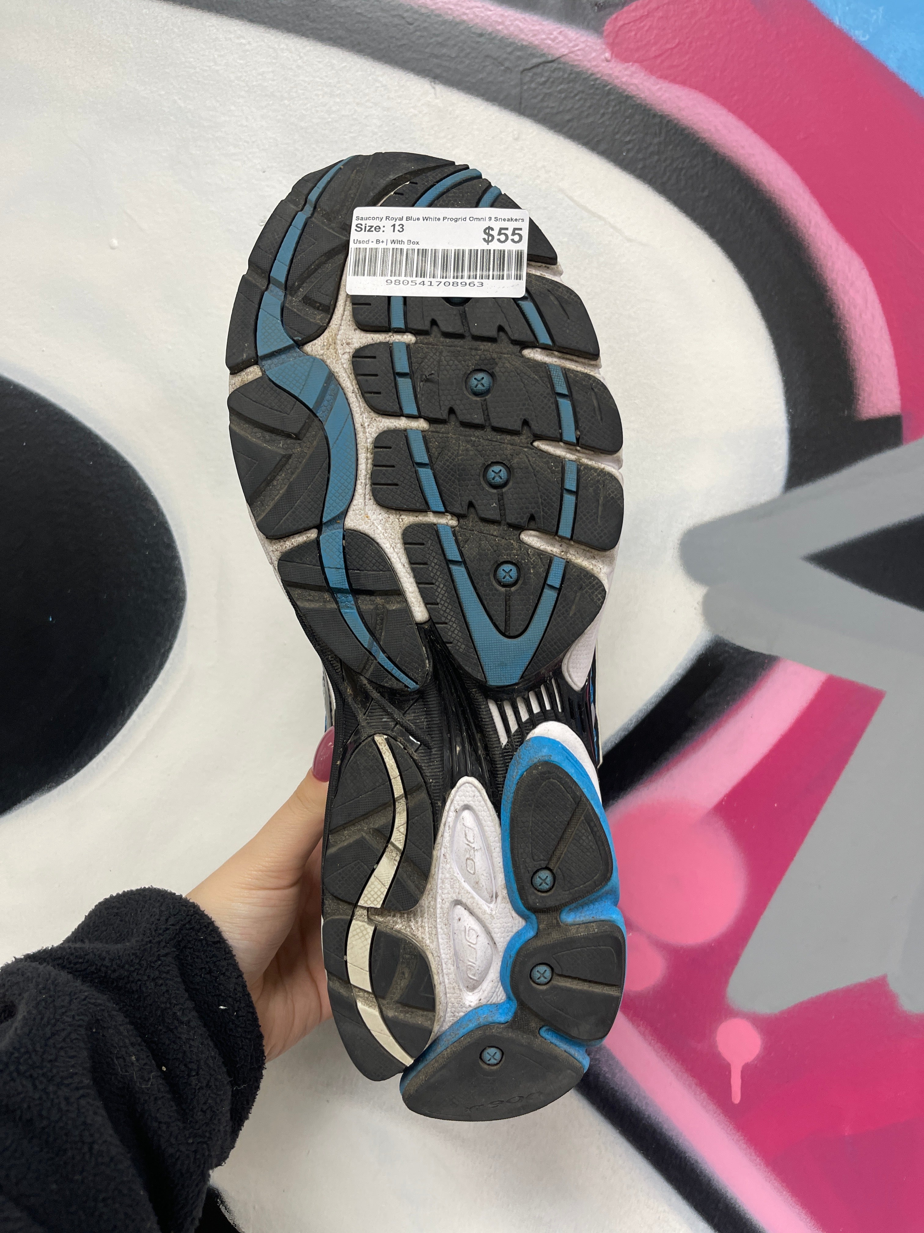 Saucony Royal Blue White Progrid Omni 9 Sneakers