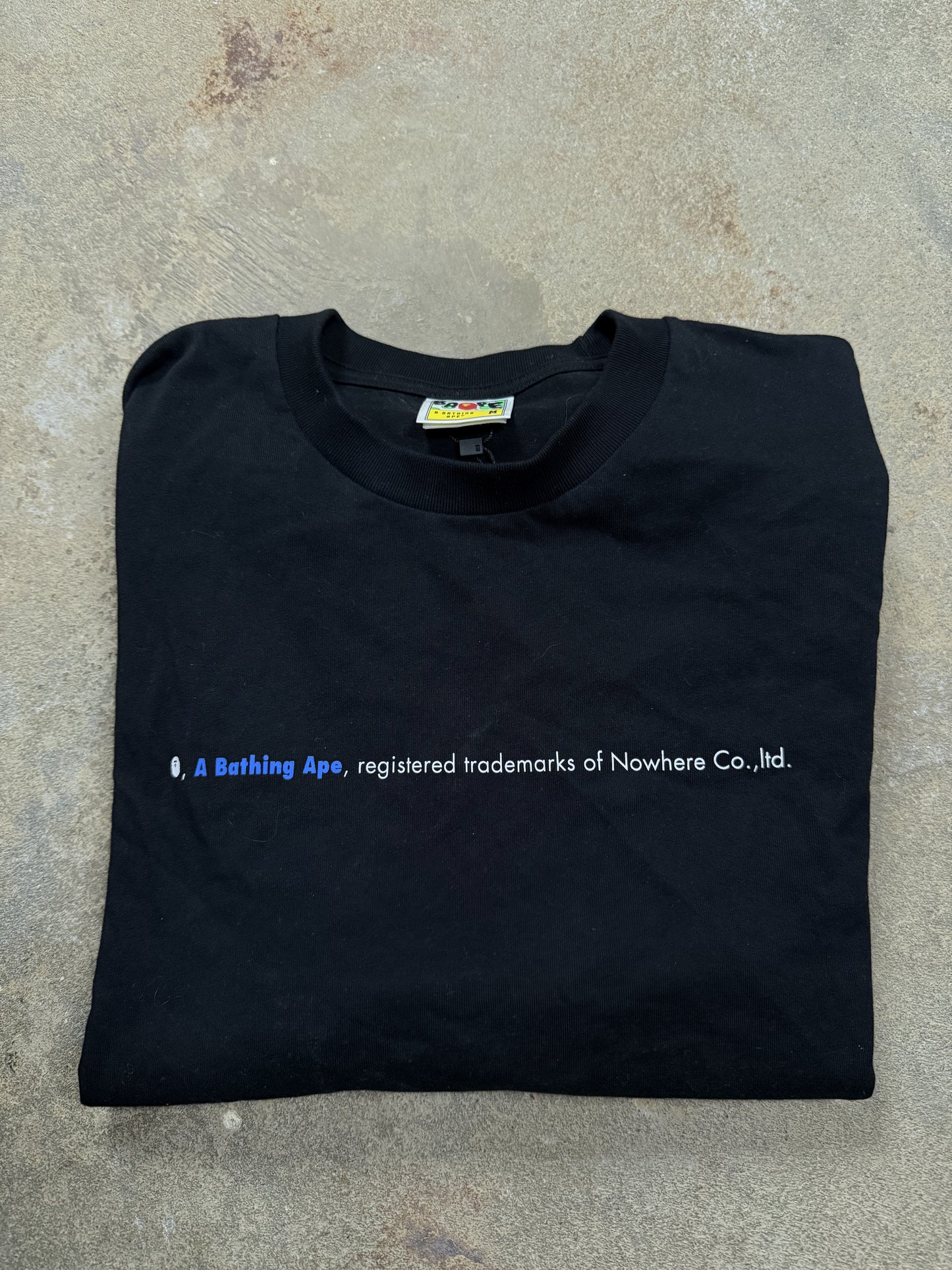 Bape Trademark Tee Black Used Medium