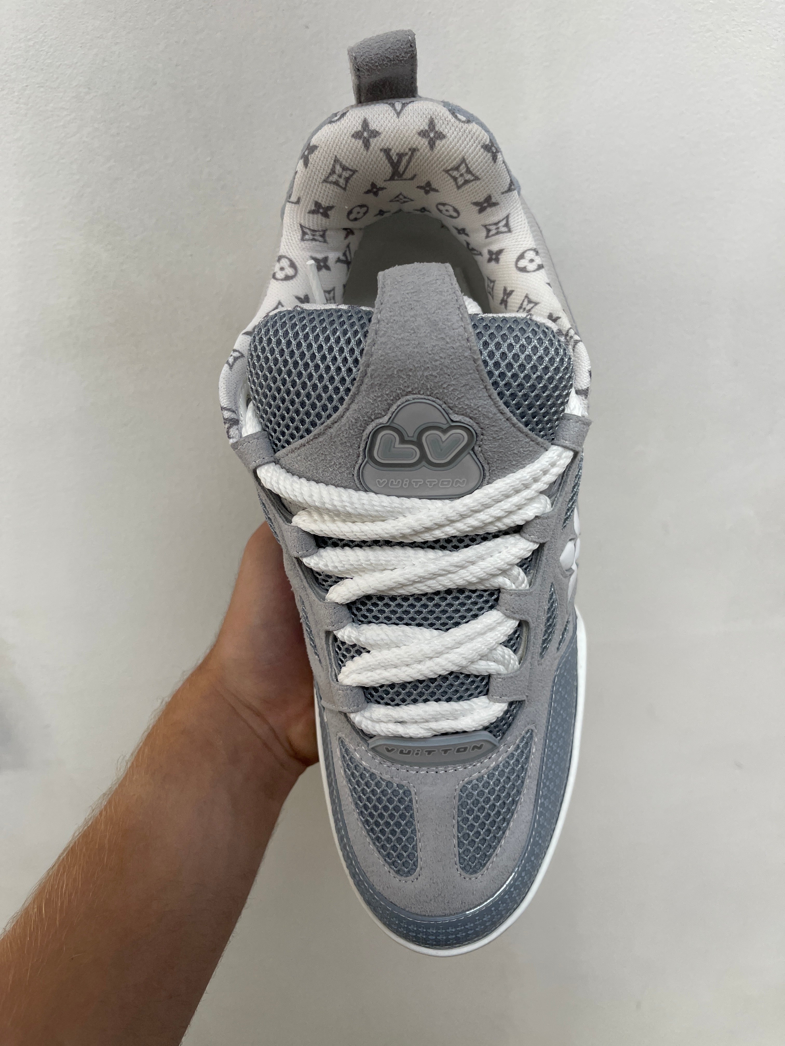 Louis Vuitton Grey Blue Skate Sneakers