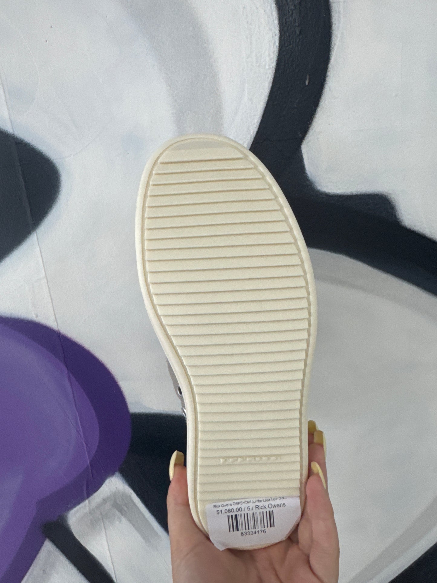 Rick Owens DRKSHDW Jumbo Lace Low Dirty Pearl Milk