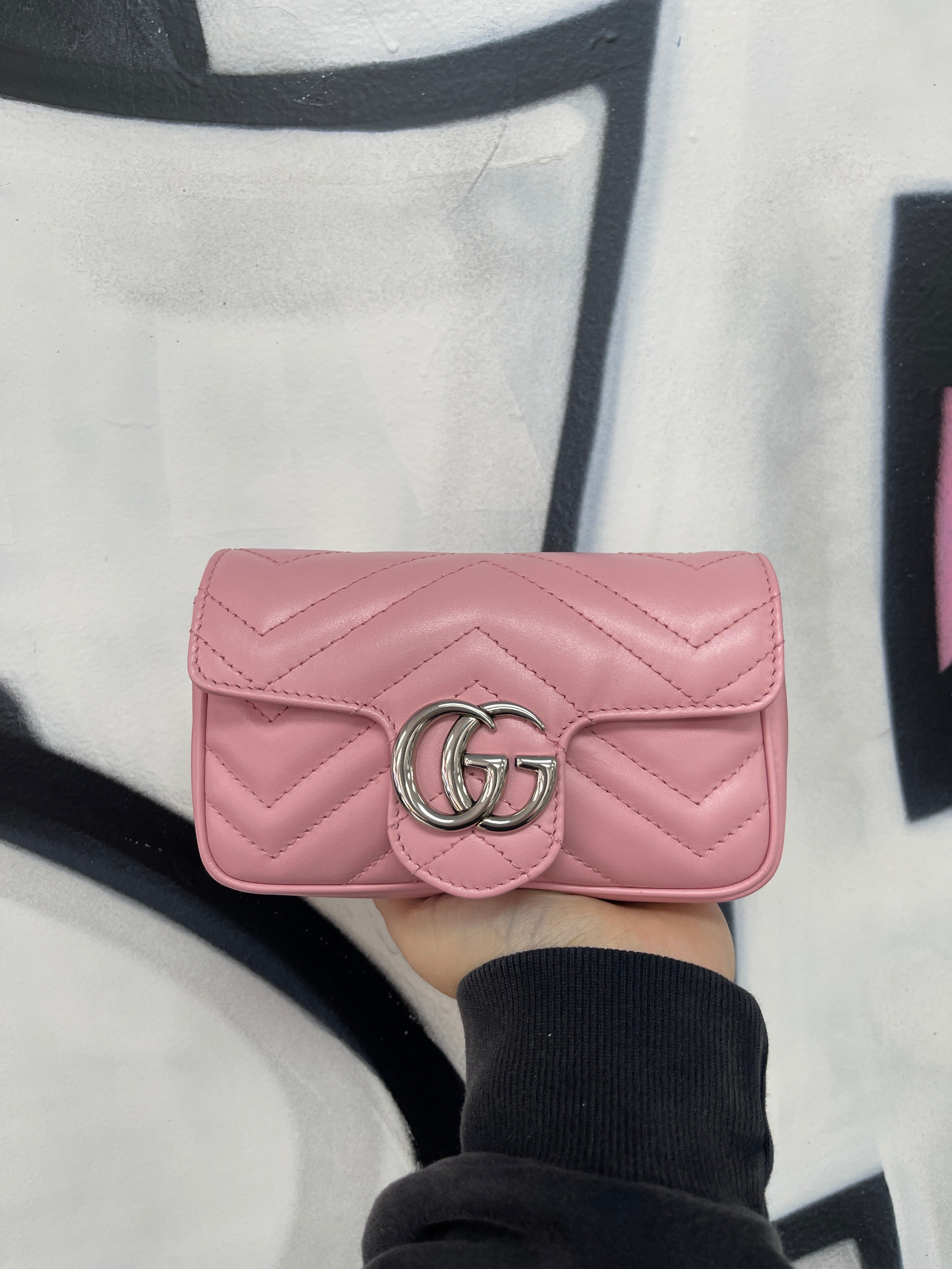 Gucci Pink GG Side Bag New