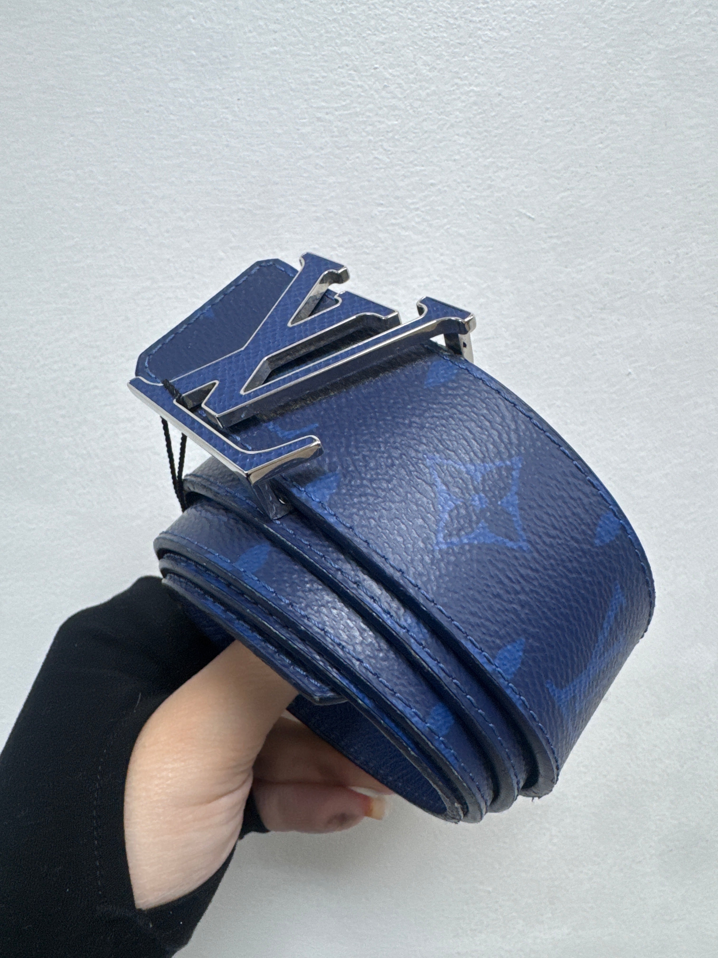 Louis Vuitton Blue Monogram (95-38) Belt
