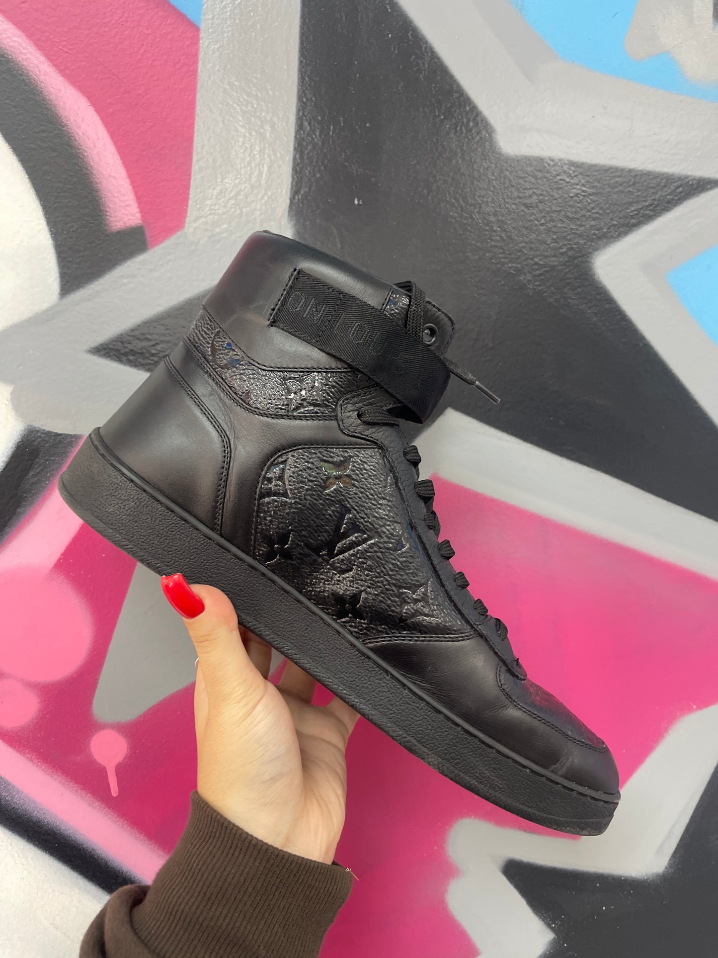 Louis Vuitton High Top Monogram Sneakers