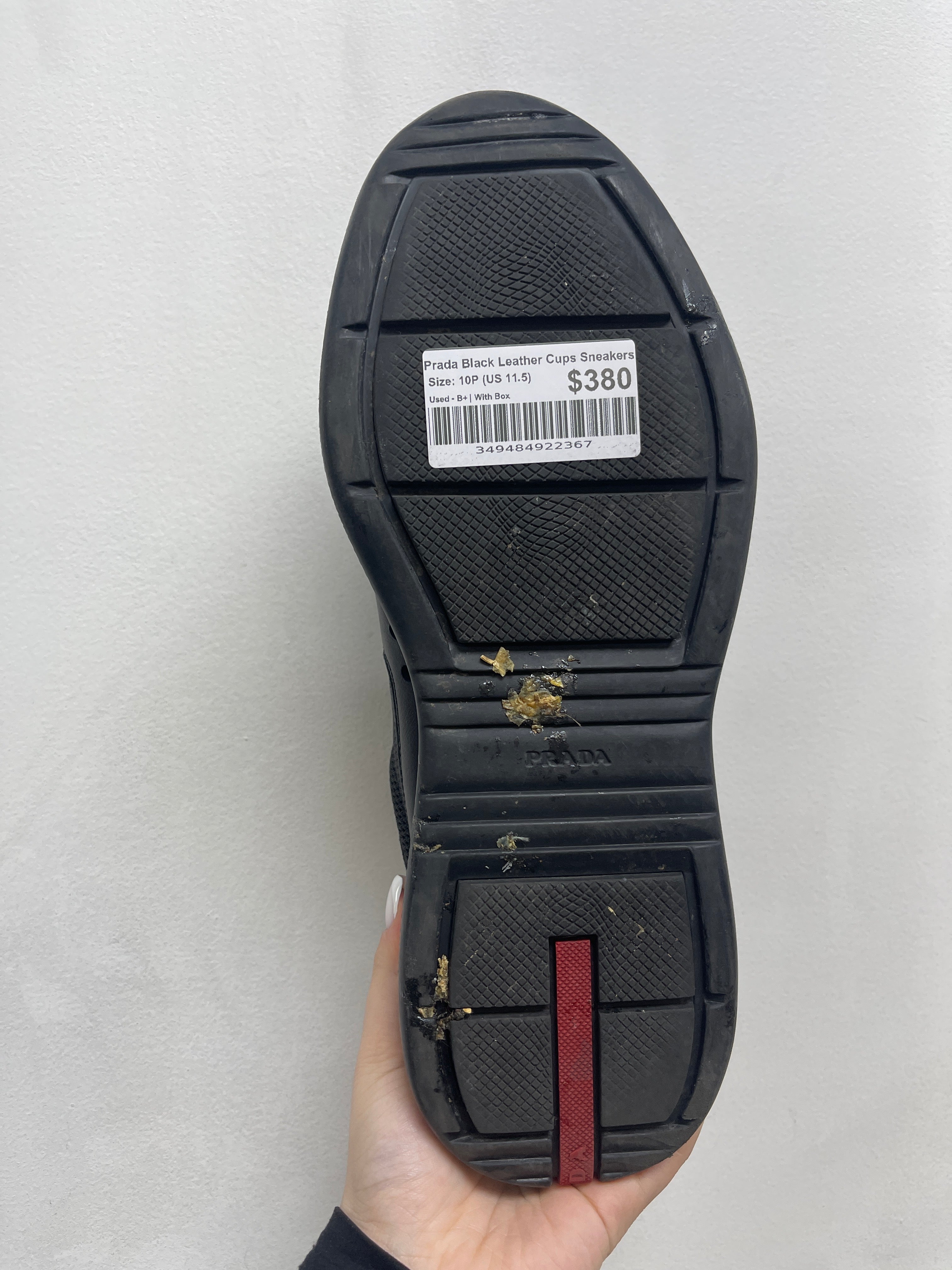 Prada Black Leather Cups Sneakers