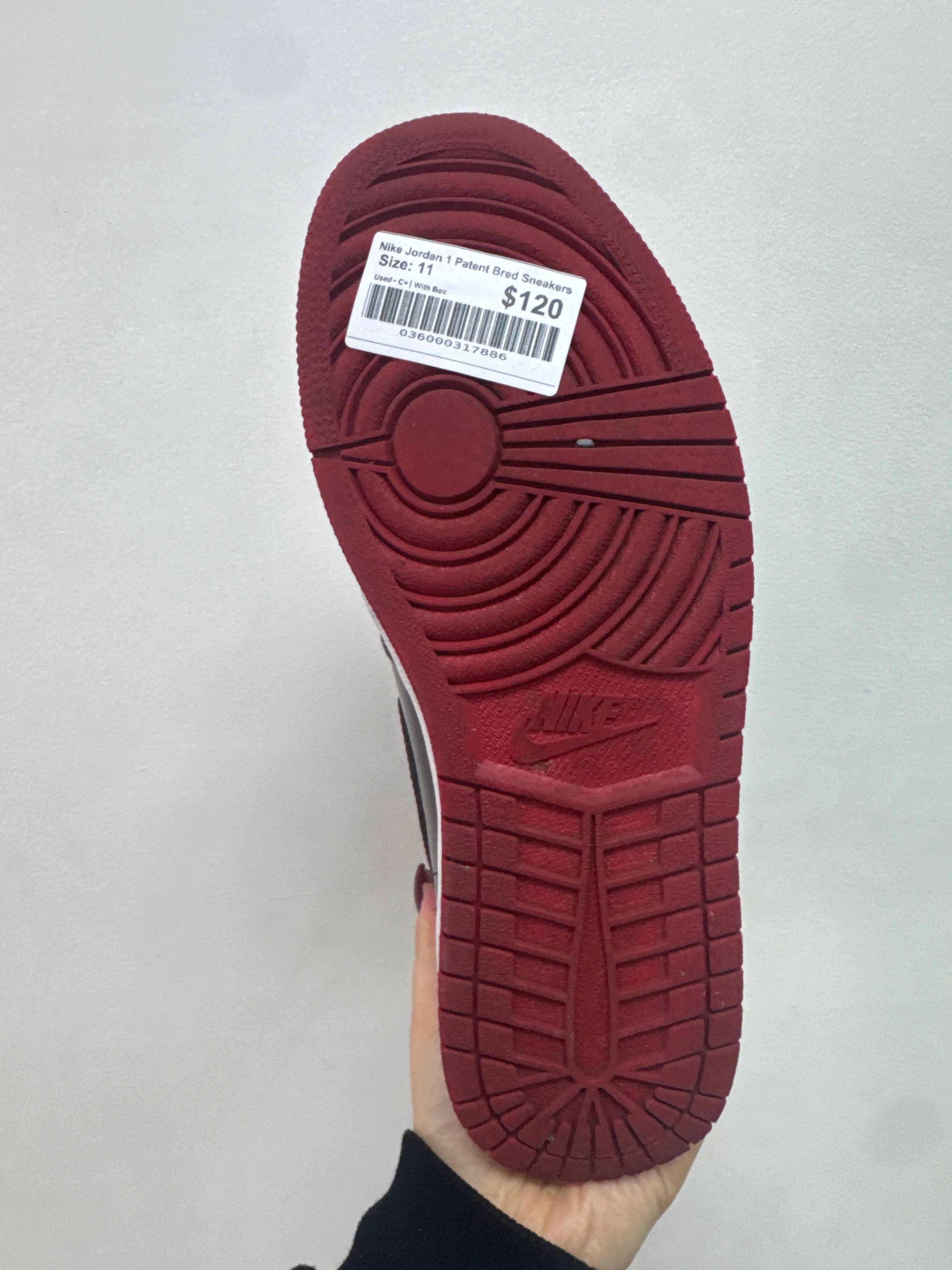 Nike Jordan 1 Patent Bred Sneakers