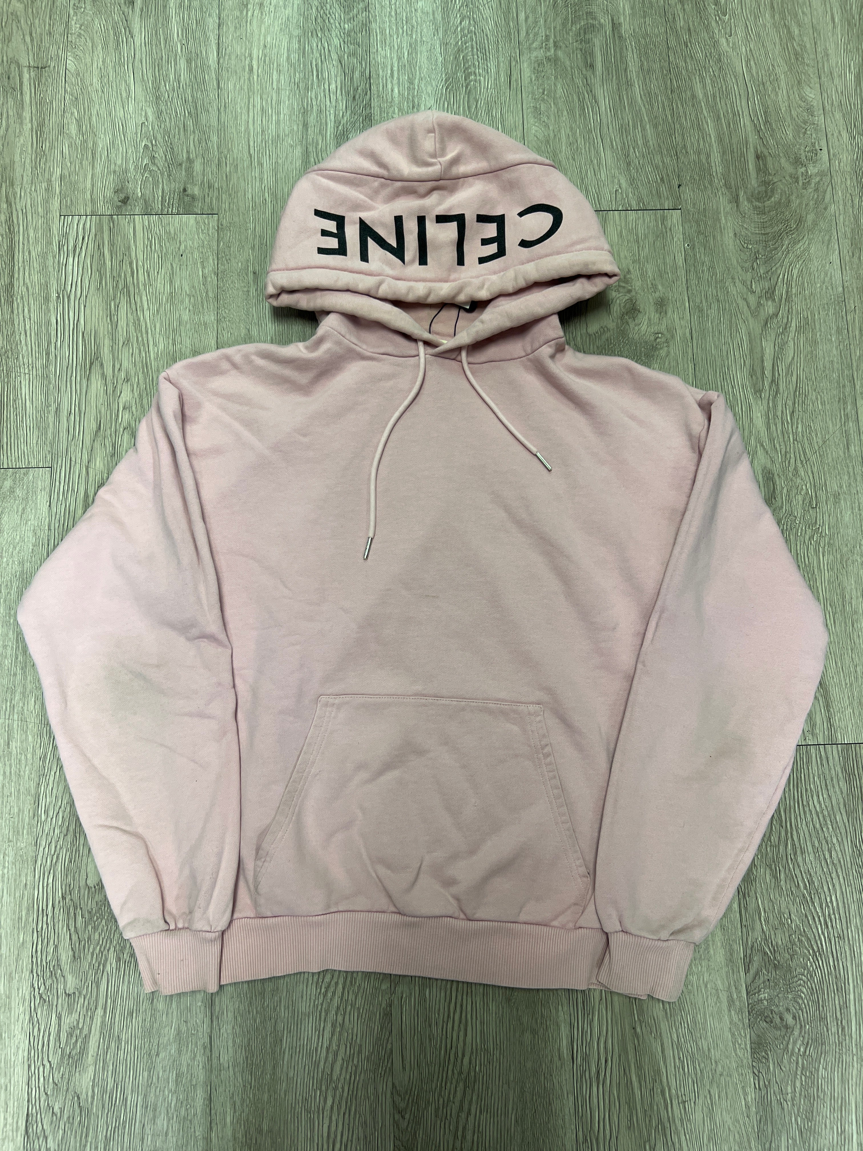 Celine Pink Hood Logo Hoodie