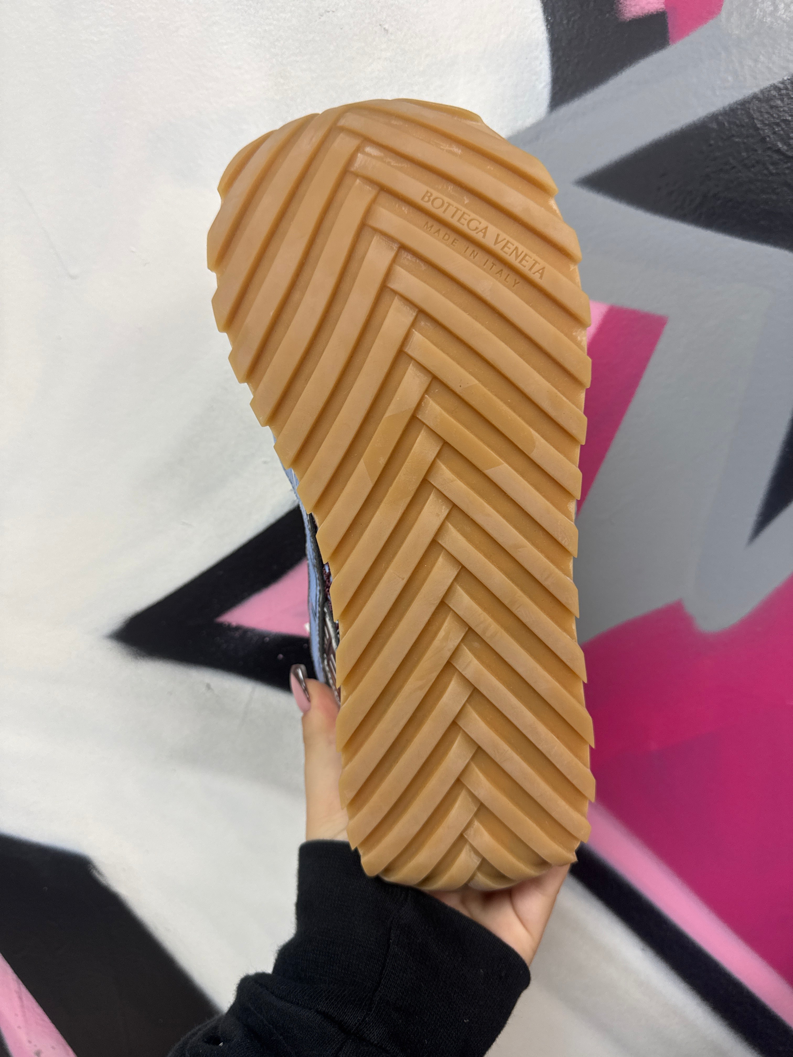 Bottega Veneta Blue Maroon Orbit Sneakers