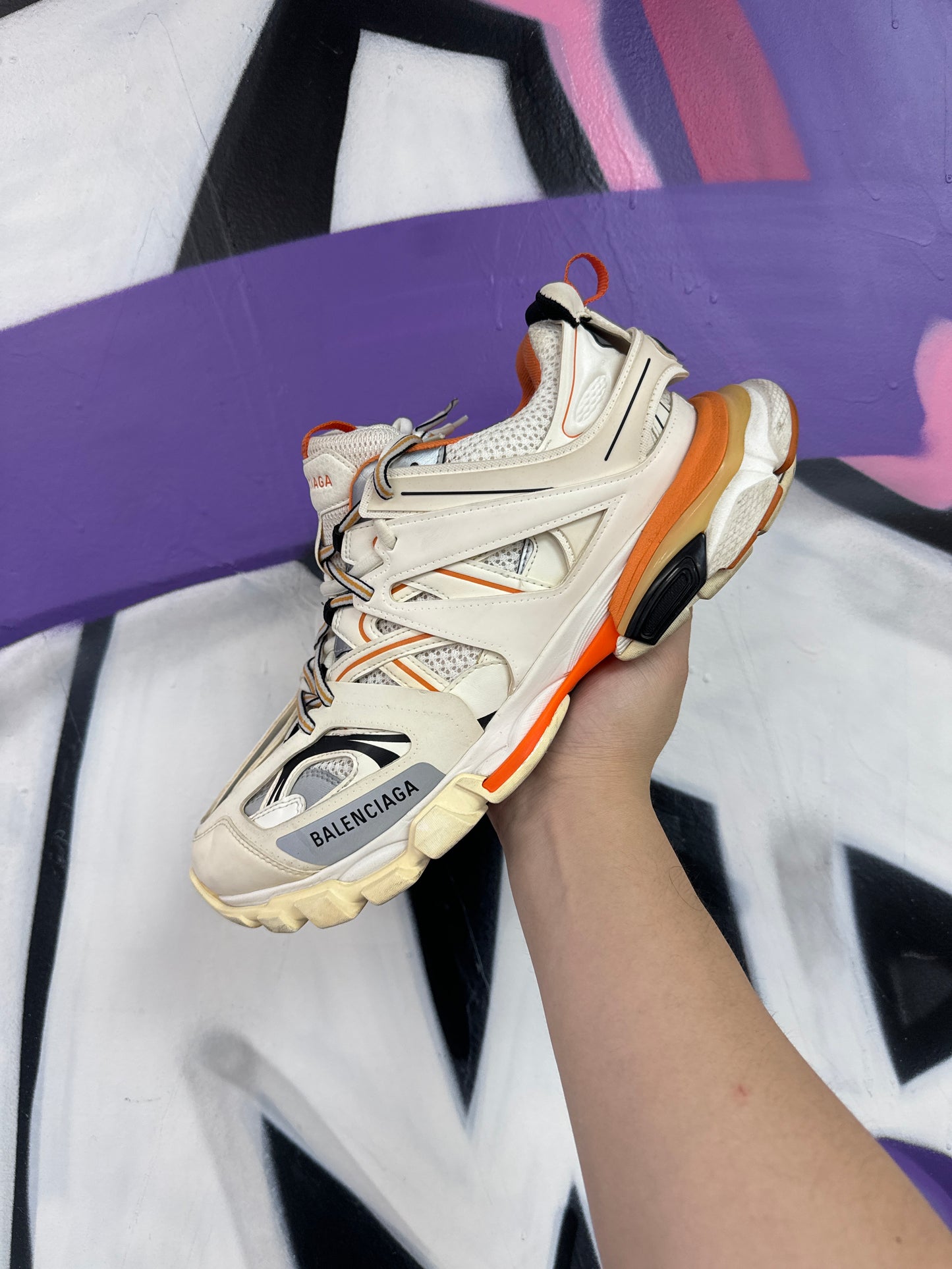 Balenciaga Track Orange White Sneakers