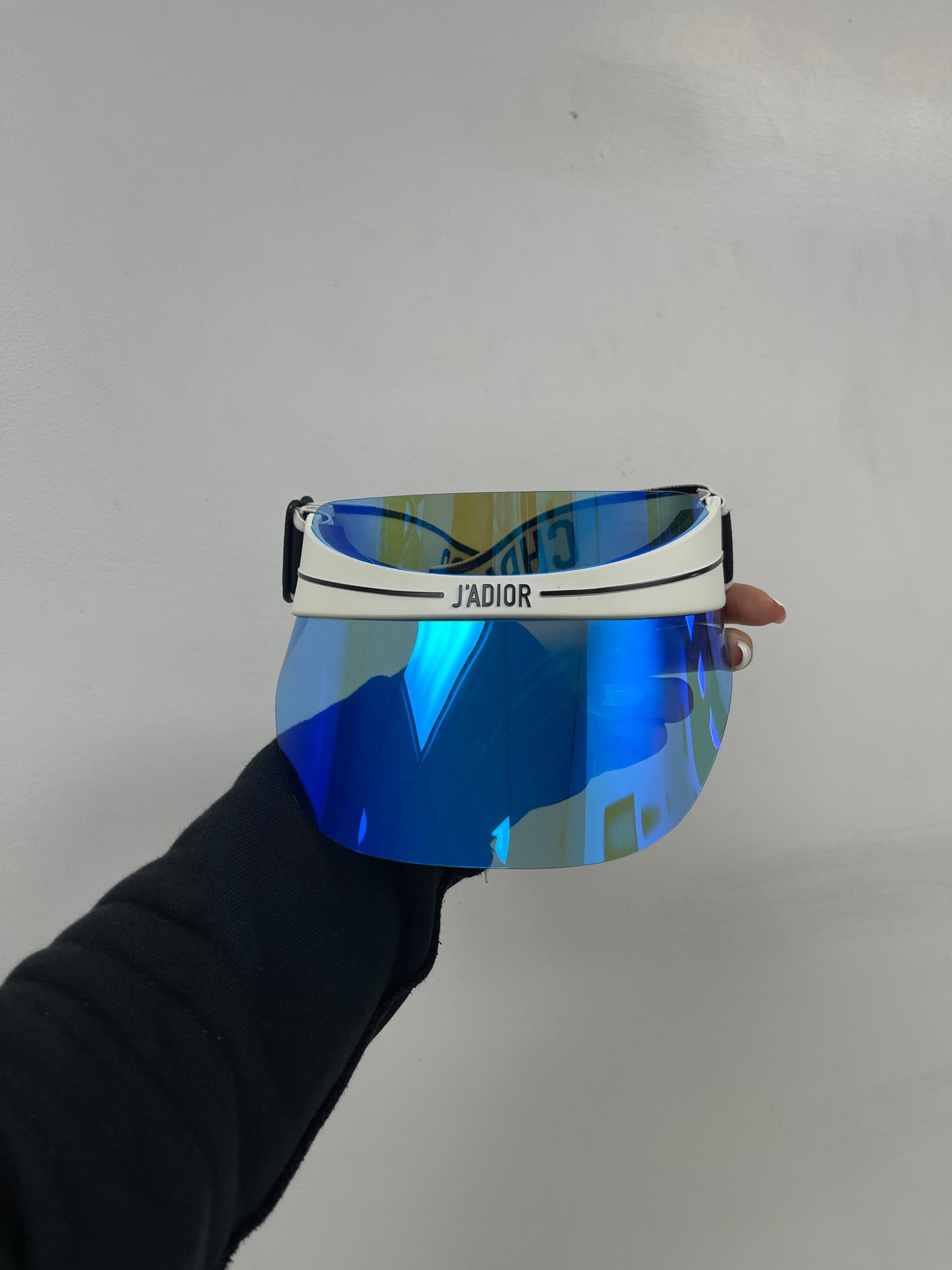 Dior Visor White Blue Used OS No Box