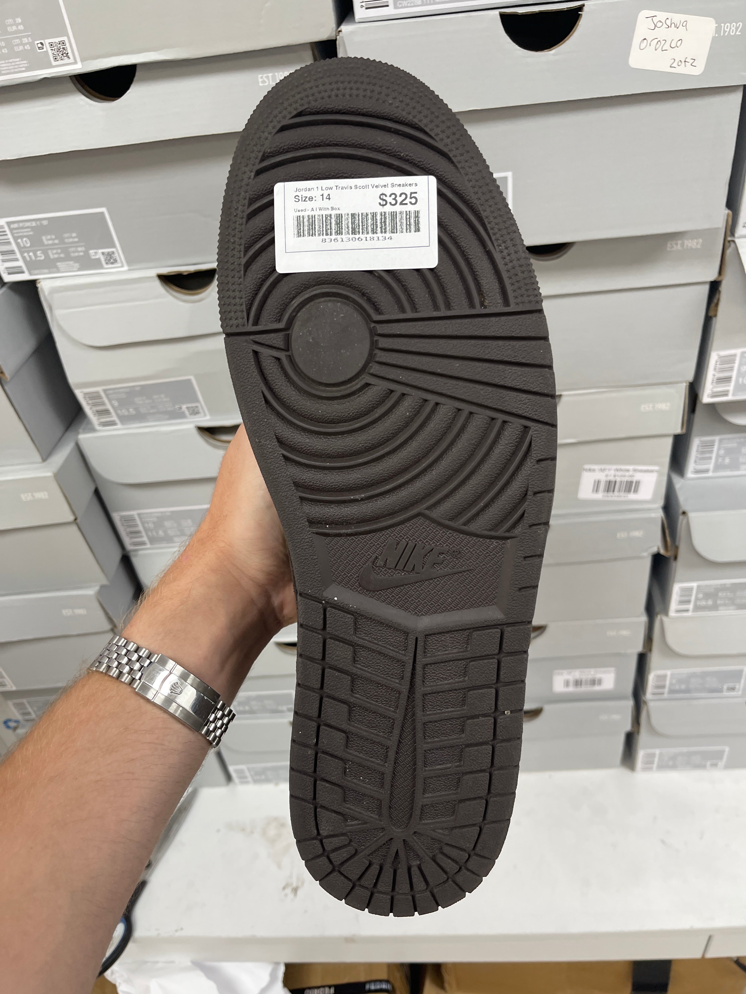 Jordan 1 Low Travis Scott Velvet Sneakers