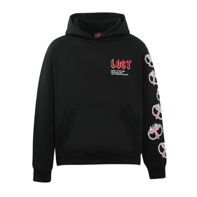 Lost Intricacy MITT Black & Red Hoodie