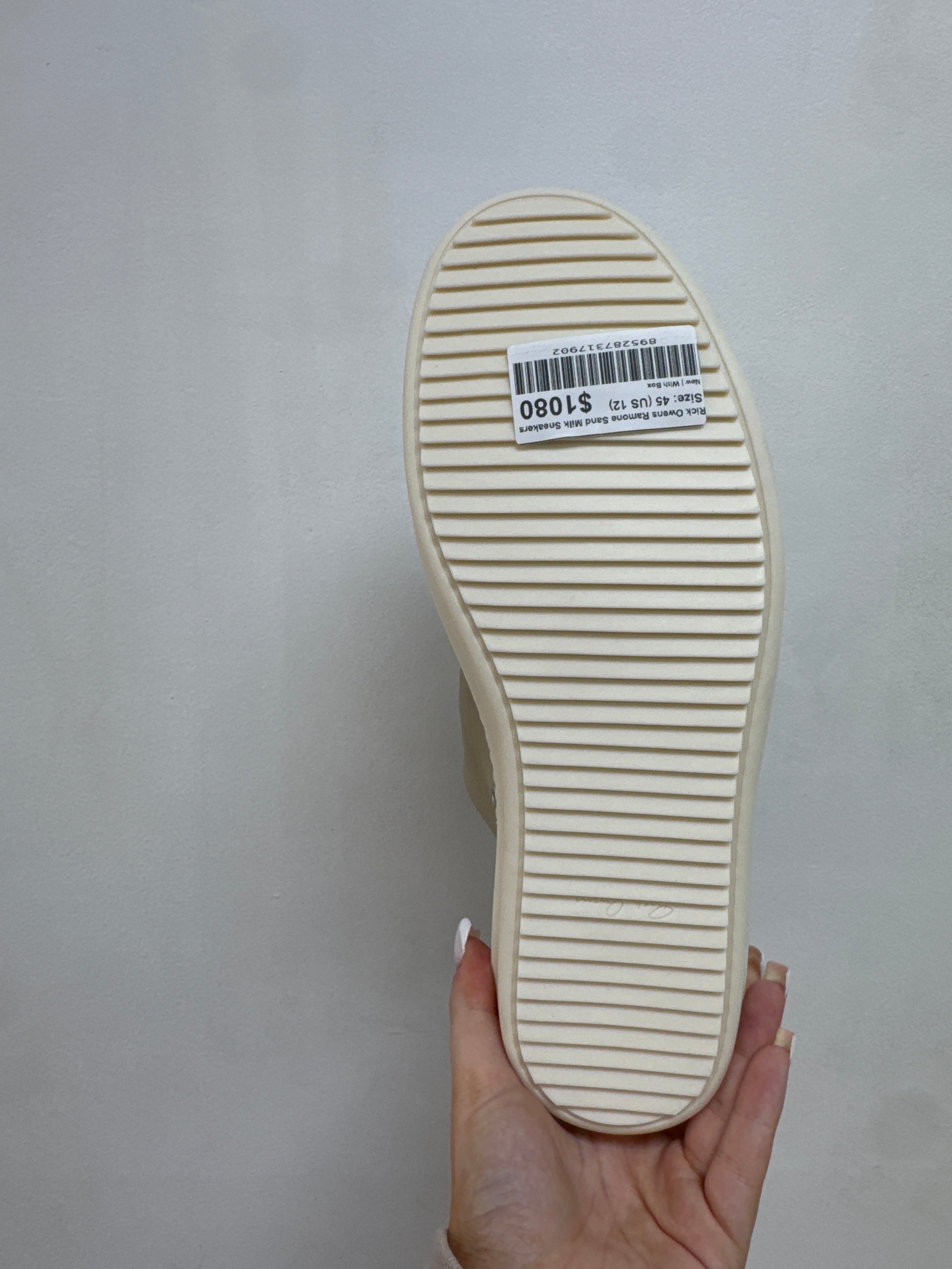 Rick Owens Ramone Sand Milk Sneakers