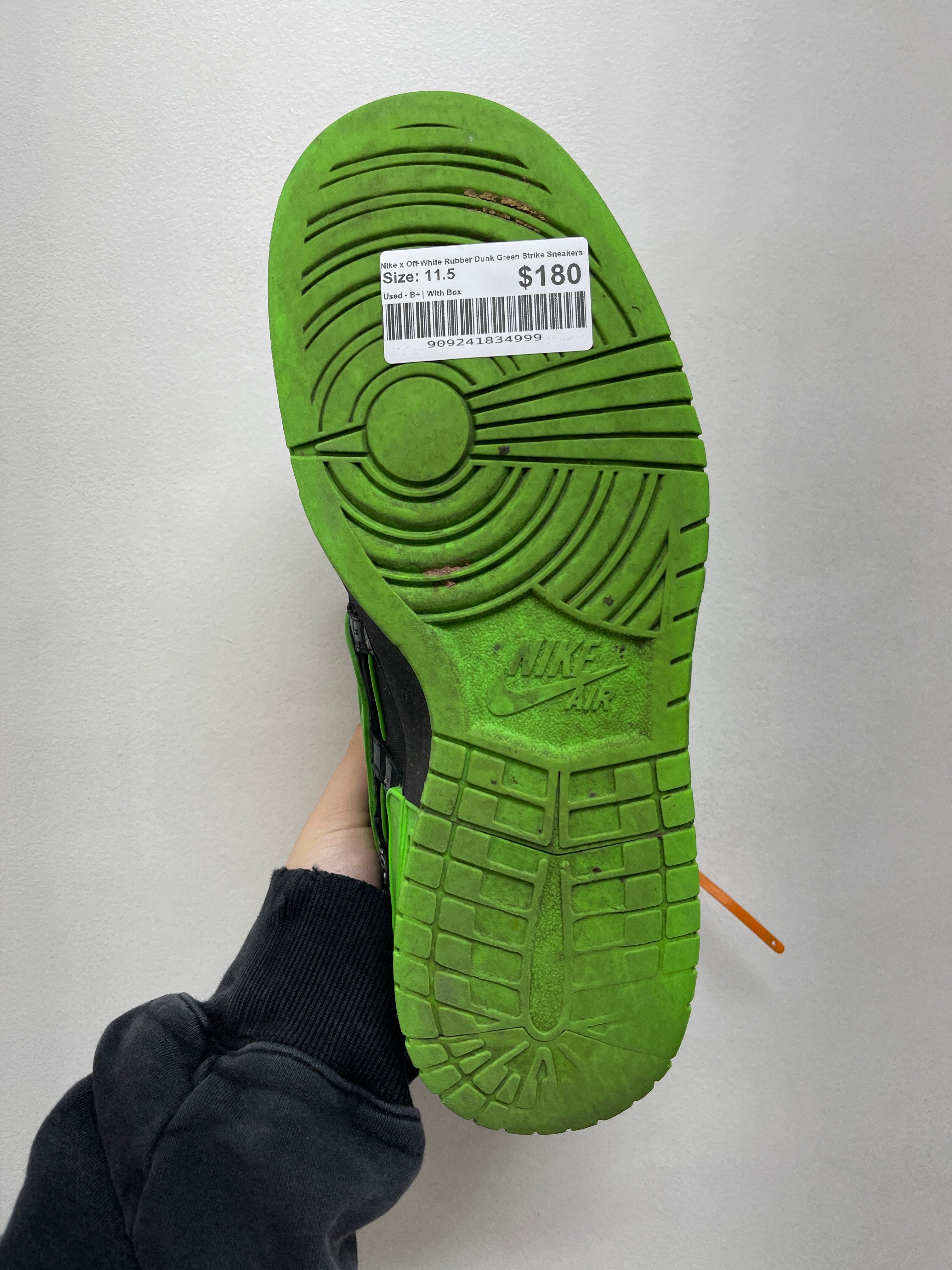 Nike x Off-White Rubber Dunk Green Strike Sneakers