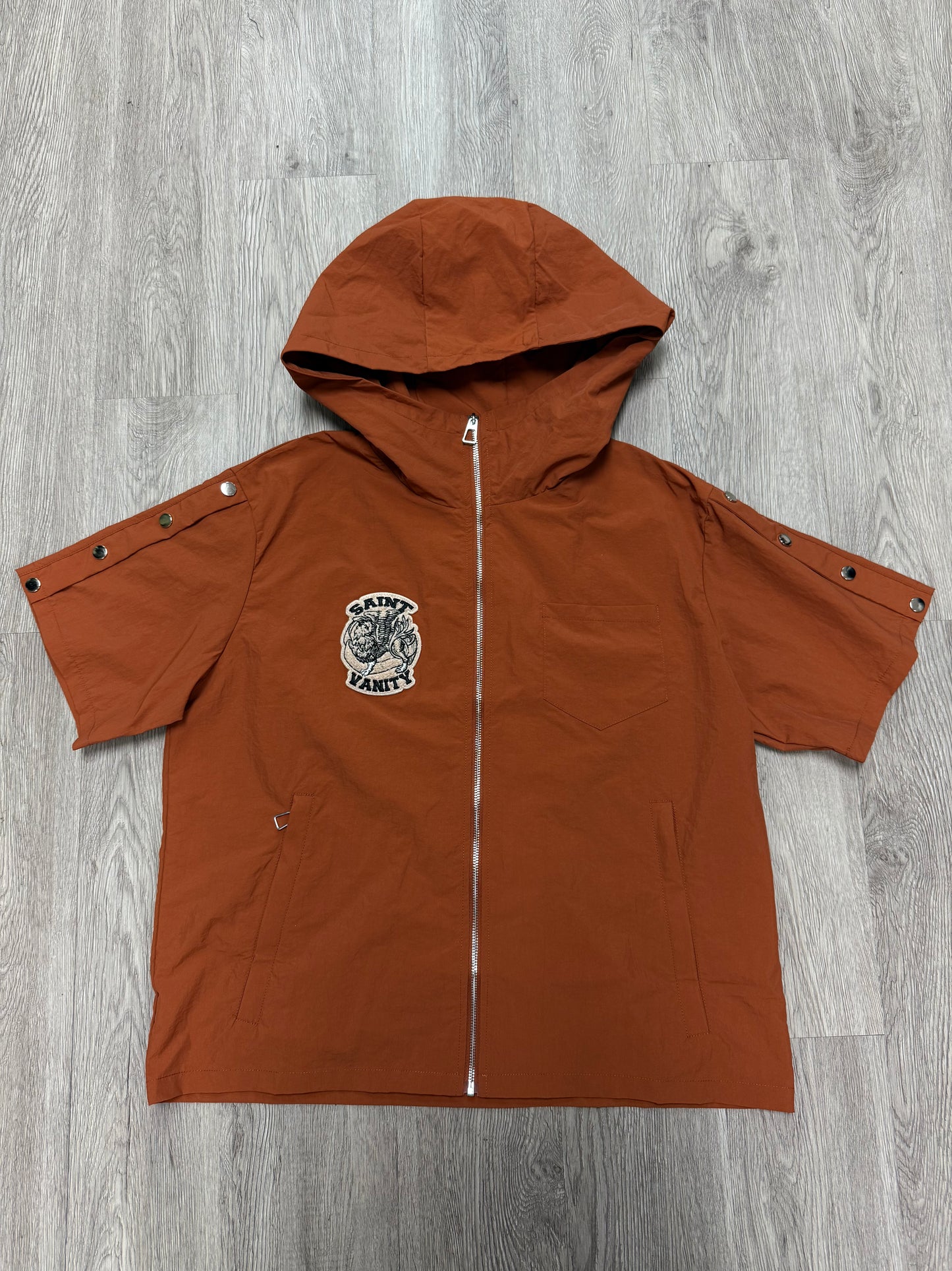 Saint Vanity Nylon Zip Up Top Cognac (S-XXL) New
