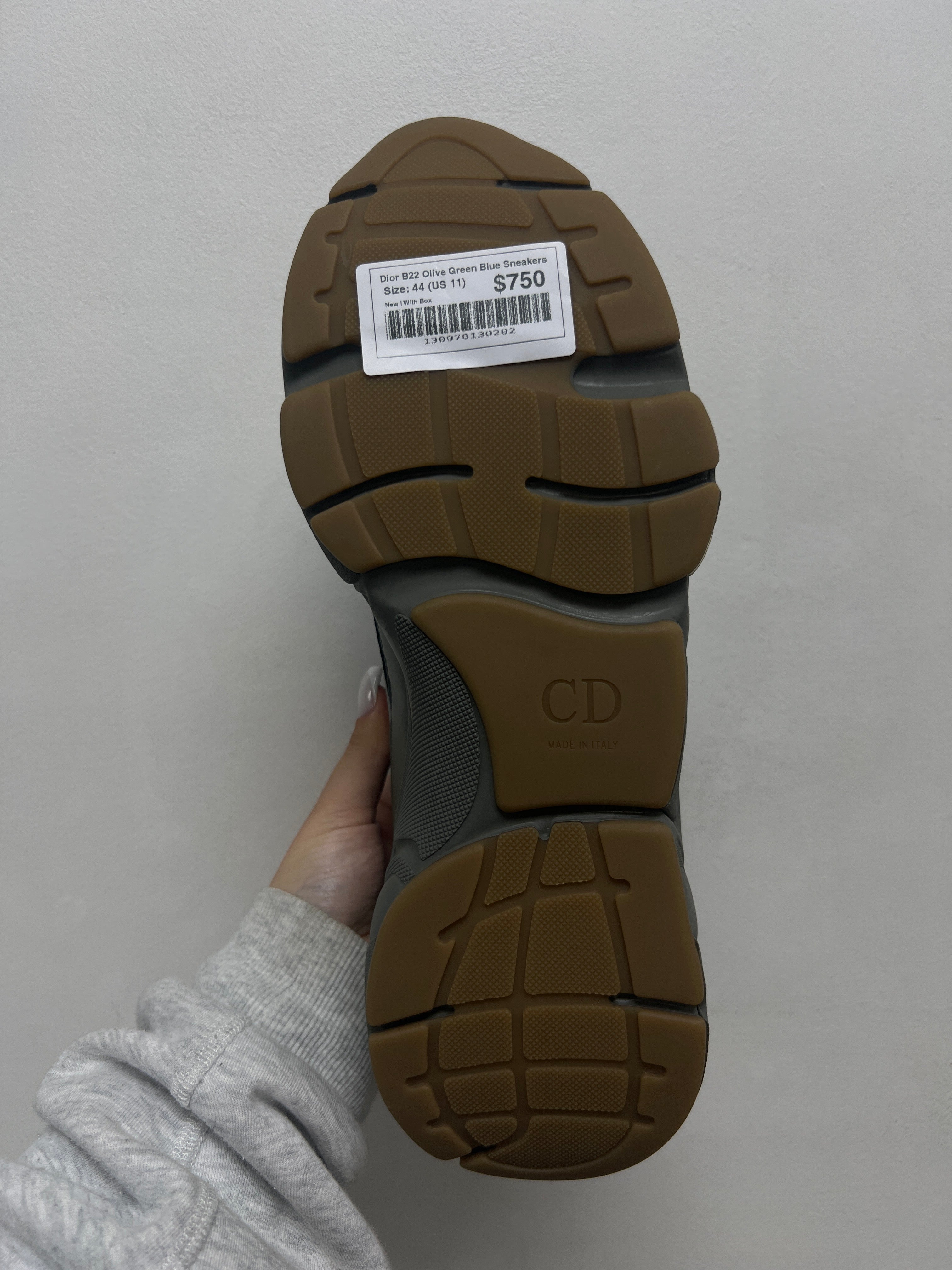 Dior B22 Olive Green Blue Sneakers
