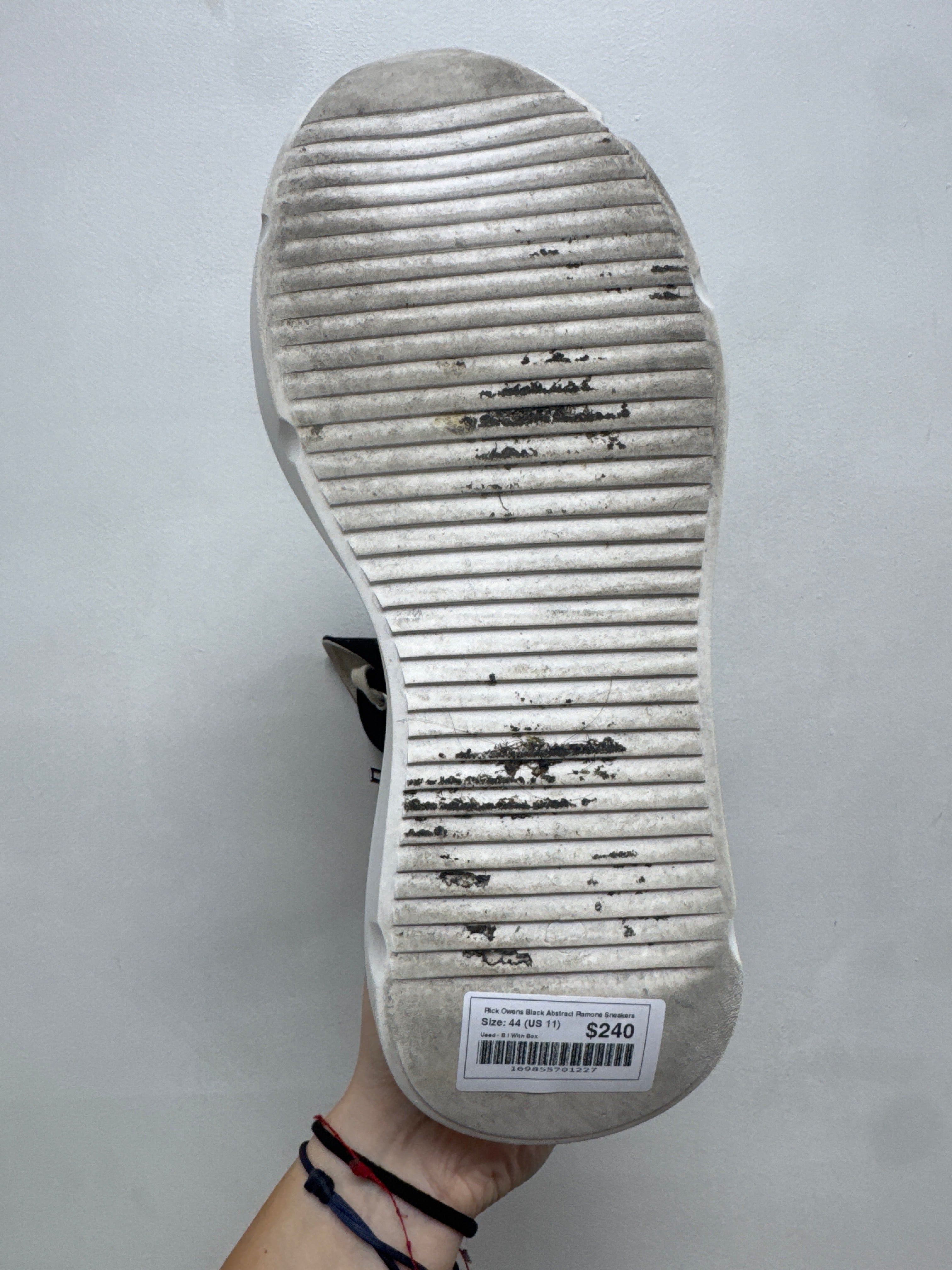 Rick Owens Black Abstract Ramone Sneakers