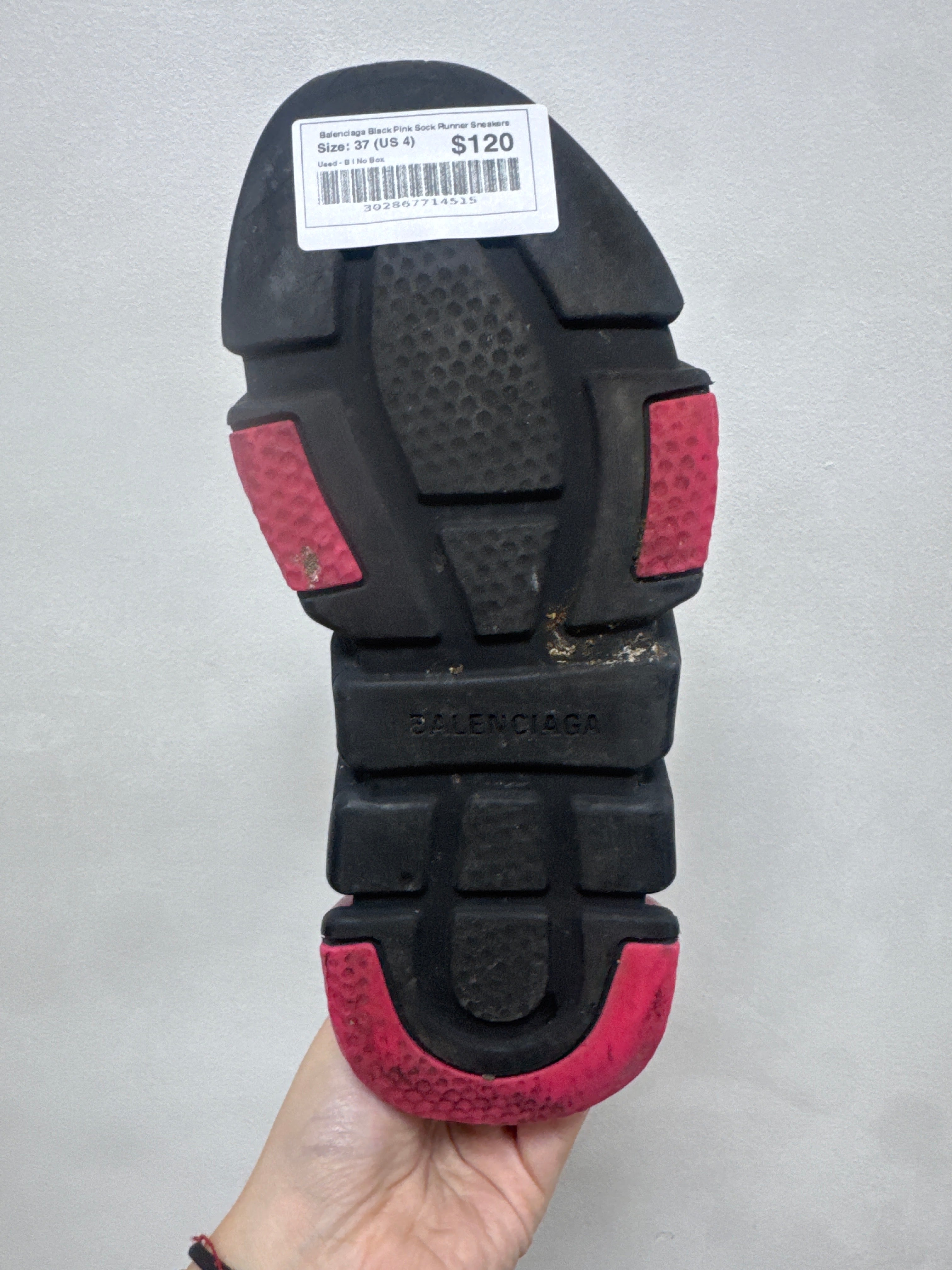 Balenciaga Black Pink Sock Runner Sneakers