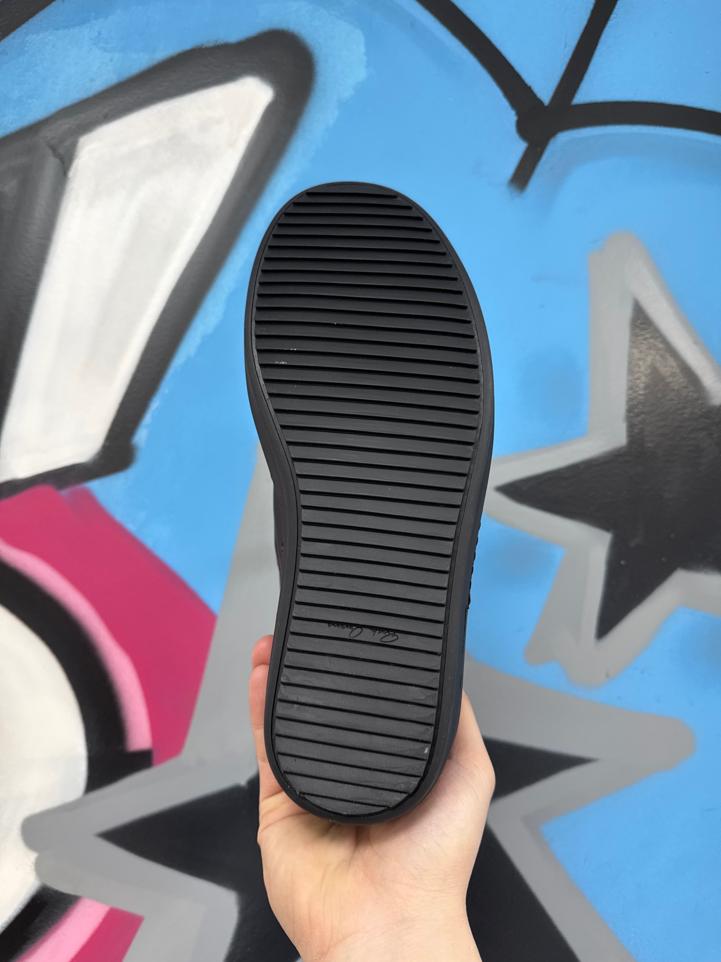 Rick Owens Triple Black Jumbo Lace Ramone Low Sneakers