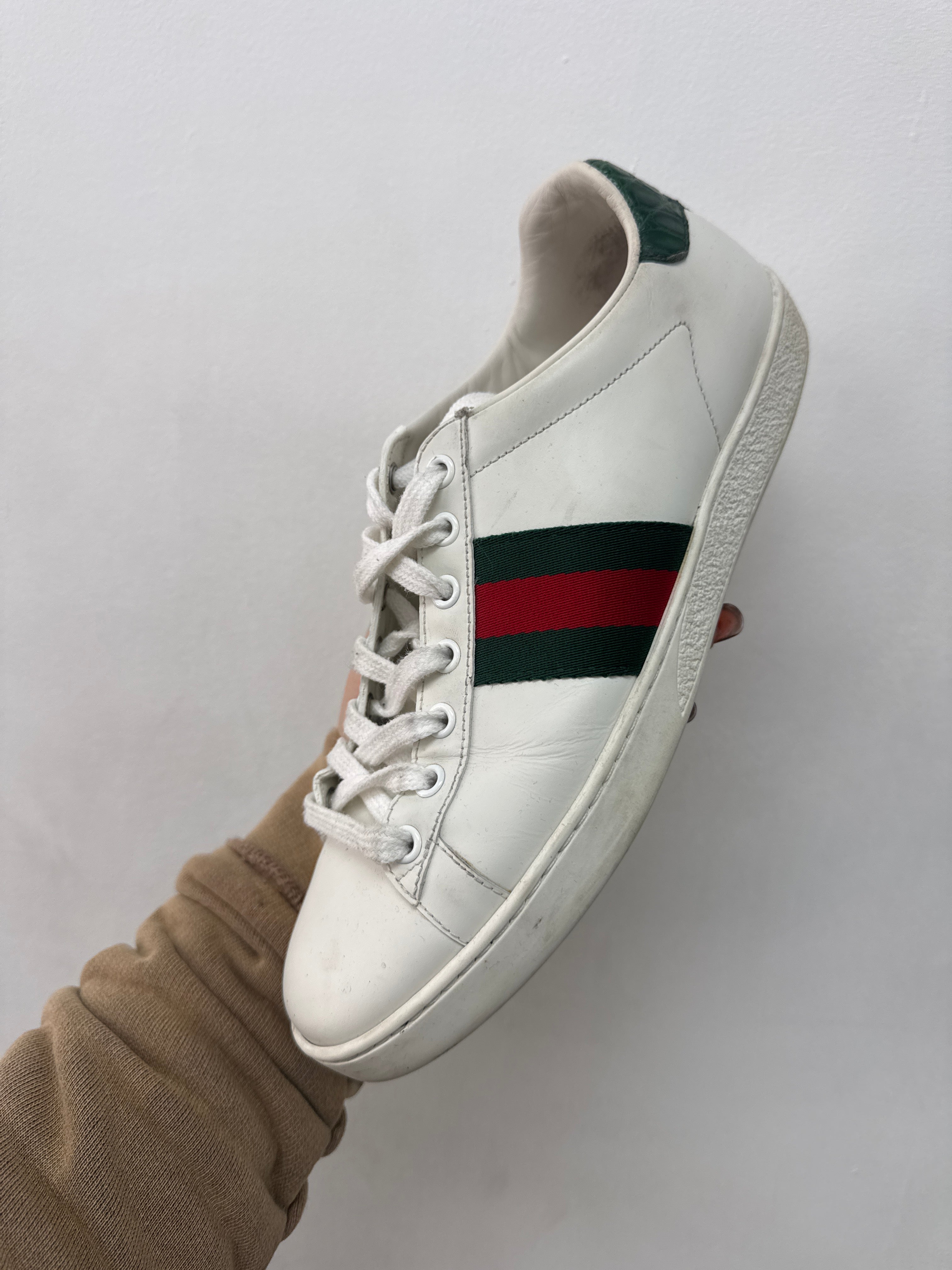 Gucci Aces White Green Red  Used No Box