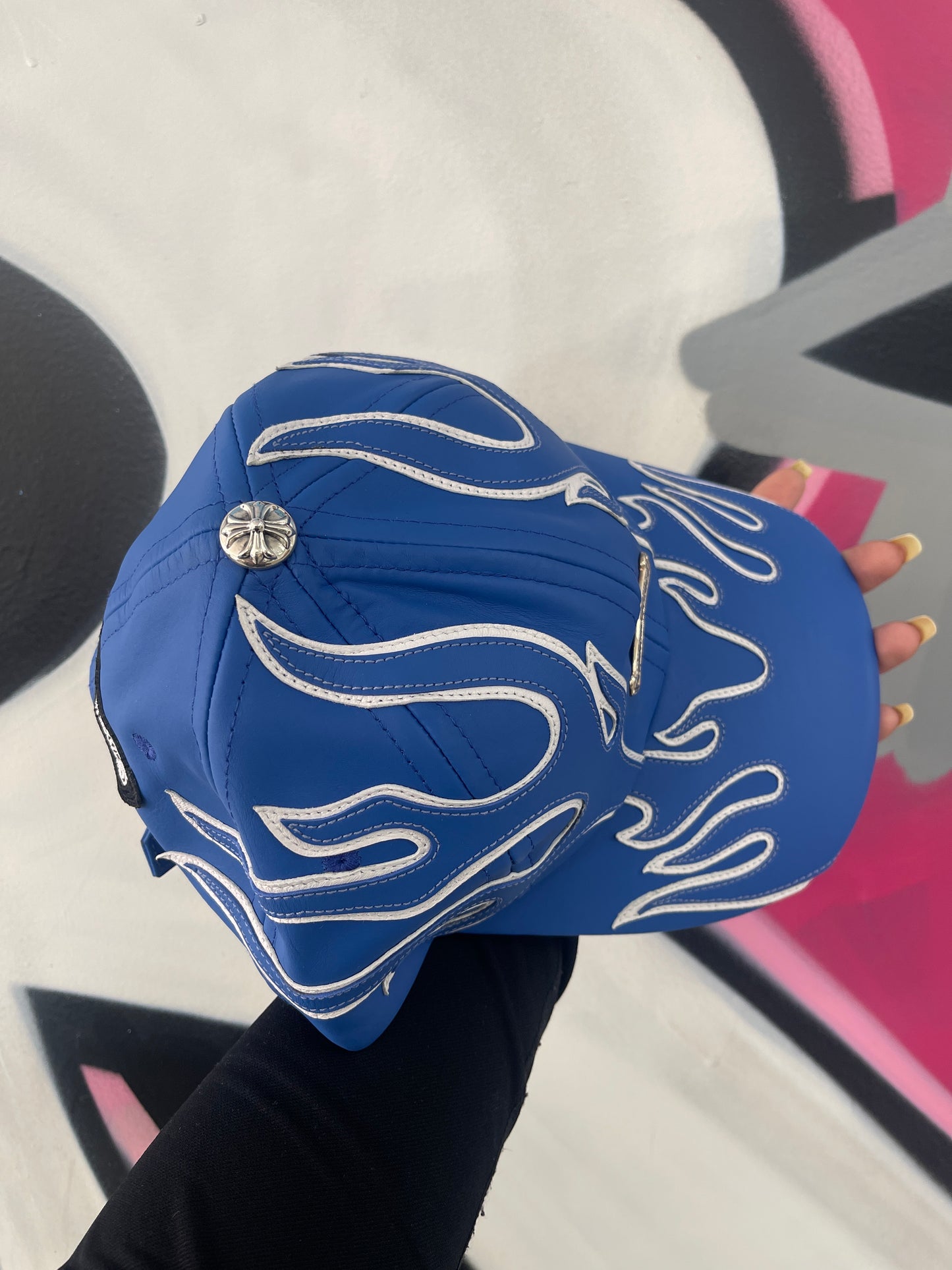 Chrome Hearts Slouchy Suede Leather Cap New