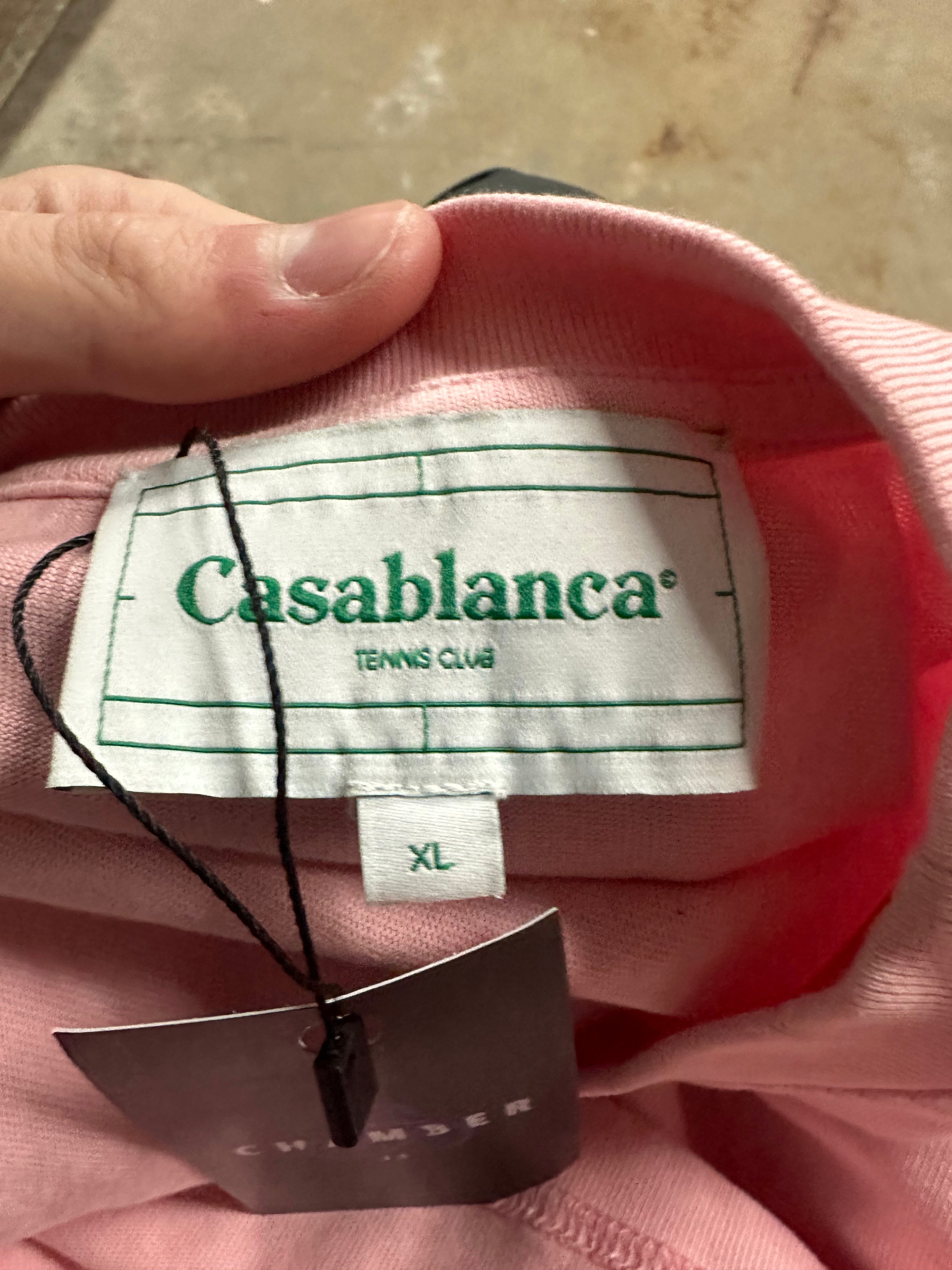 Casablanca Tennis Club Tee Pink Multi Used XL