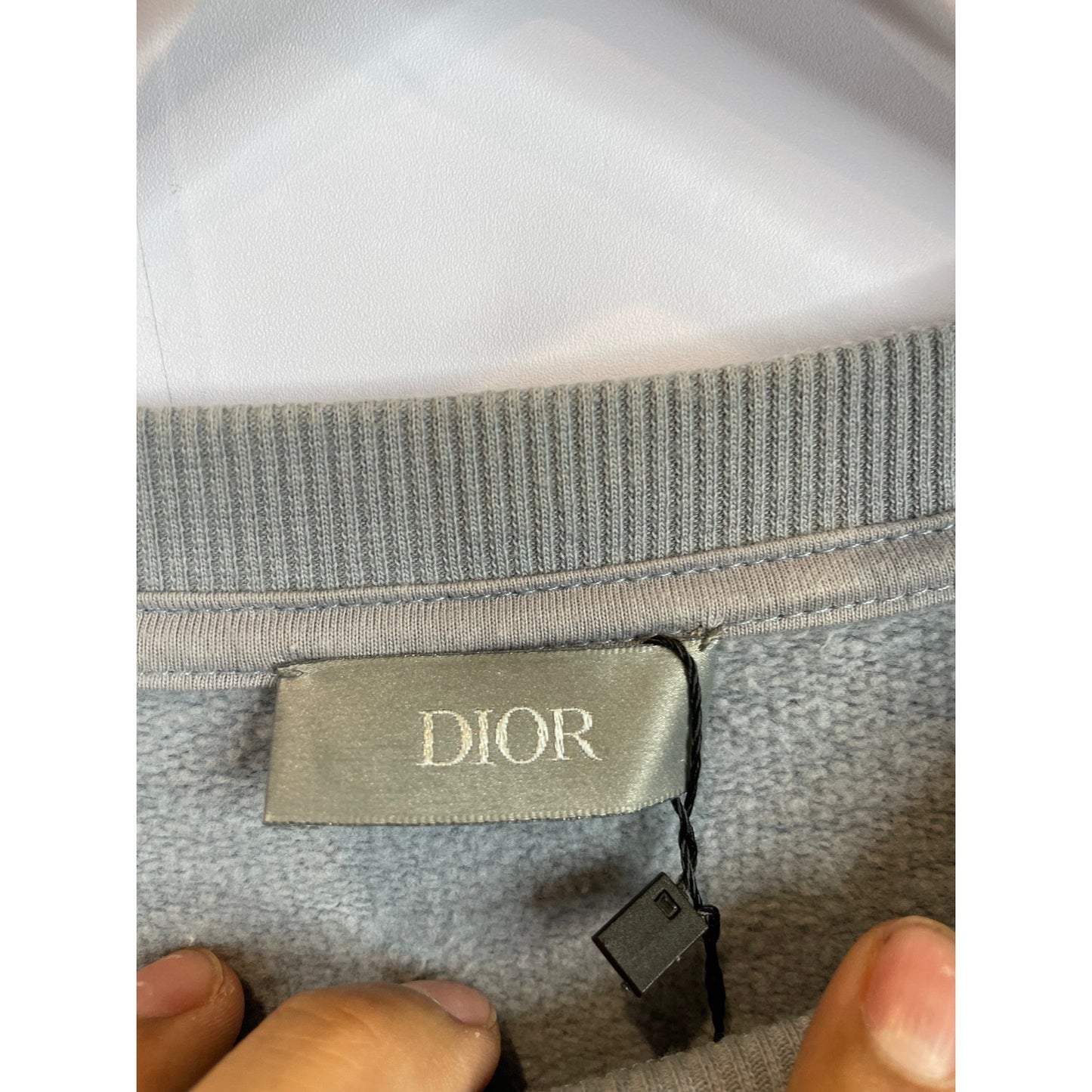 Dior Crewneck Daniel Arsham Powder Blue Chest Logo Used XL