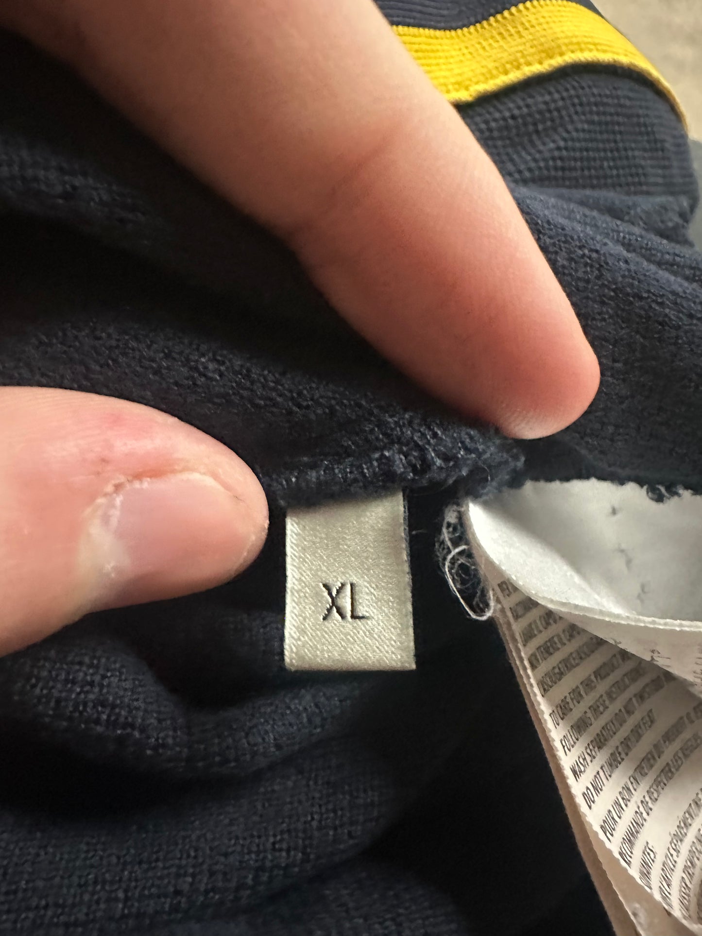 Gucci Bee Polo Navy Multi Used XL (Fits Medium)