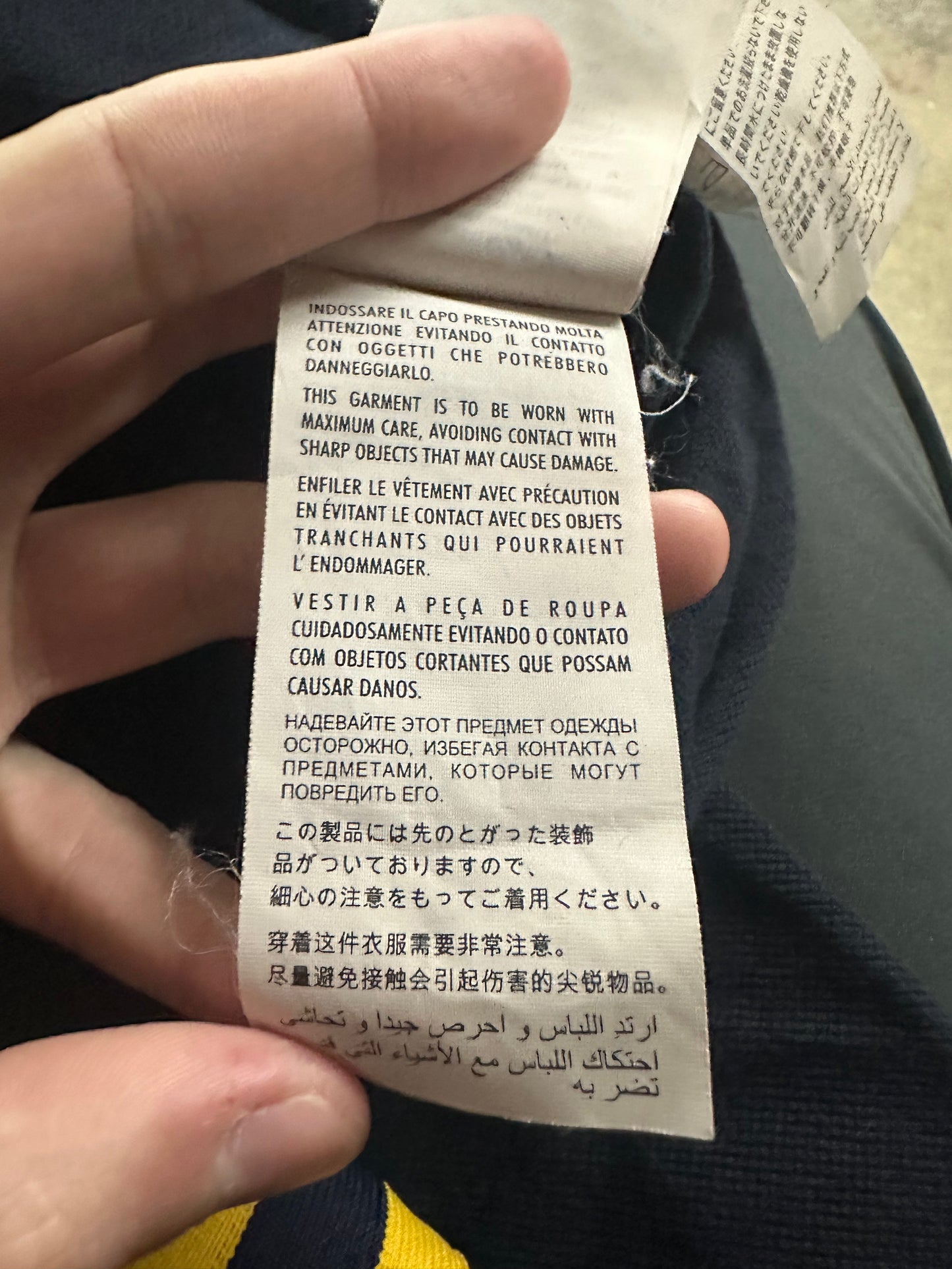 Gucci Bee Polo Navy Multi Used XL (Fits Medium)