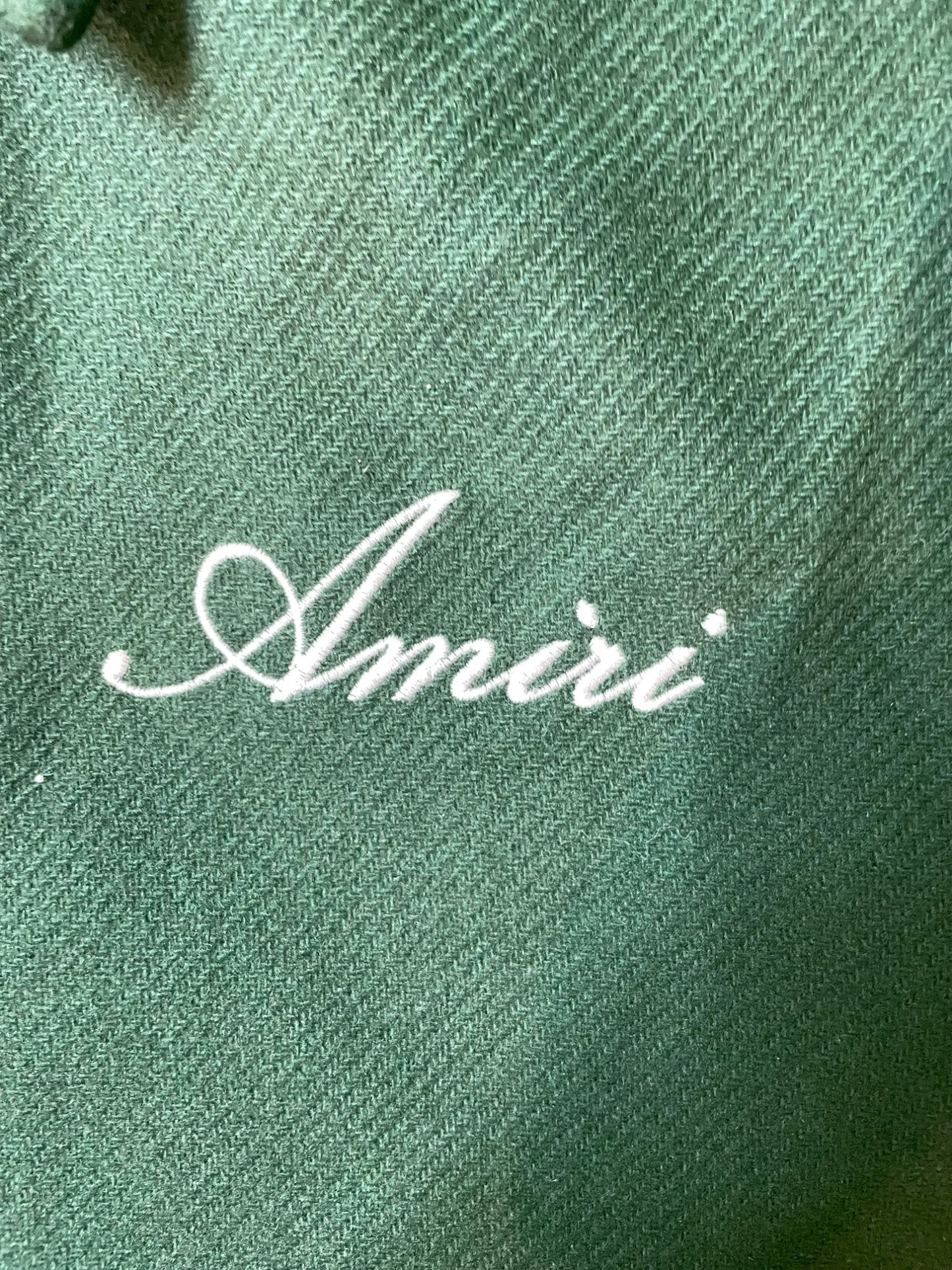 Amiri "Bones" Green Varsity Jacket