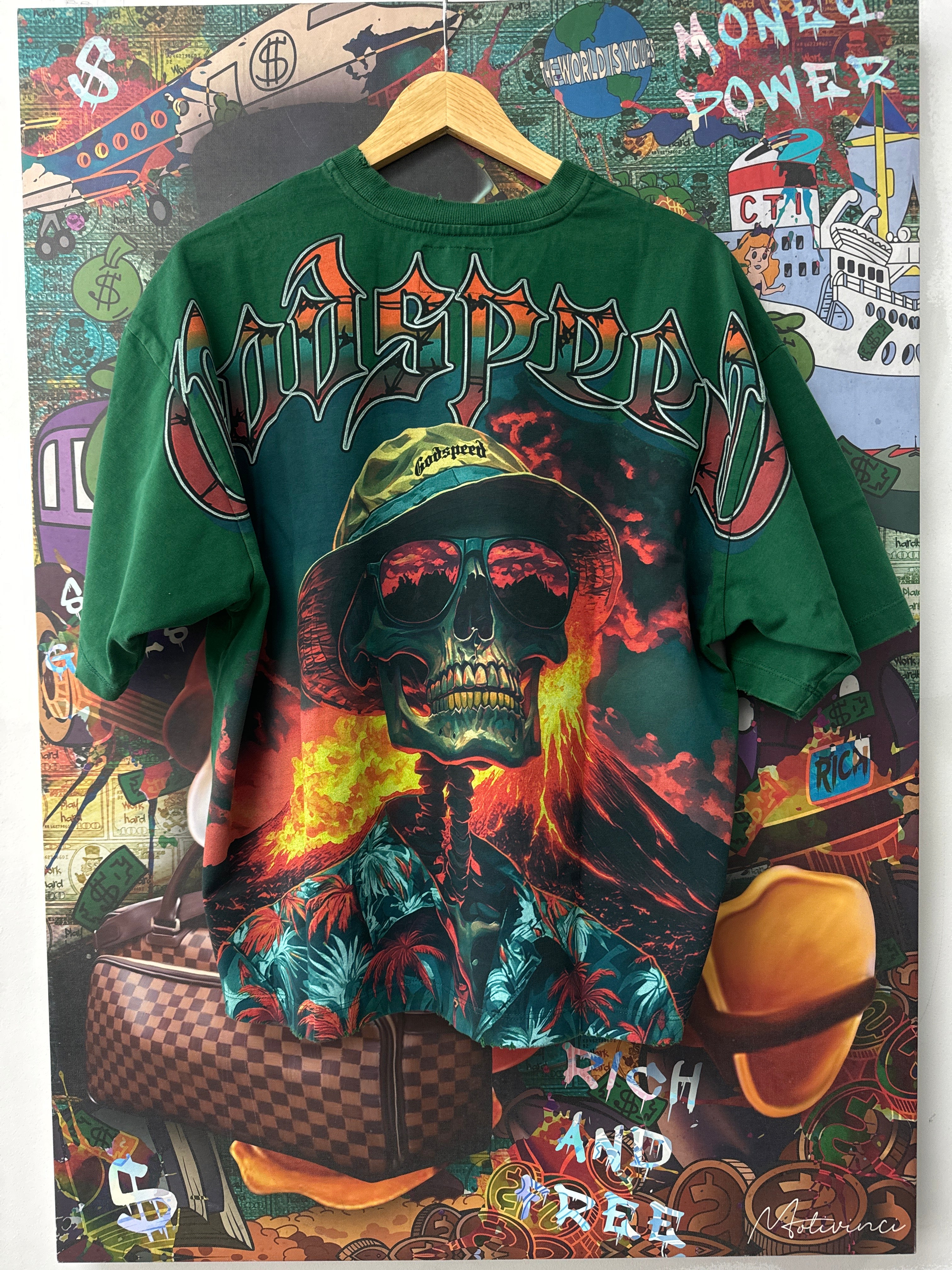 Godspeed 'Natural Disaster' Forest Green Tee