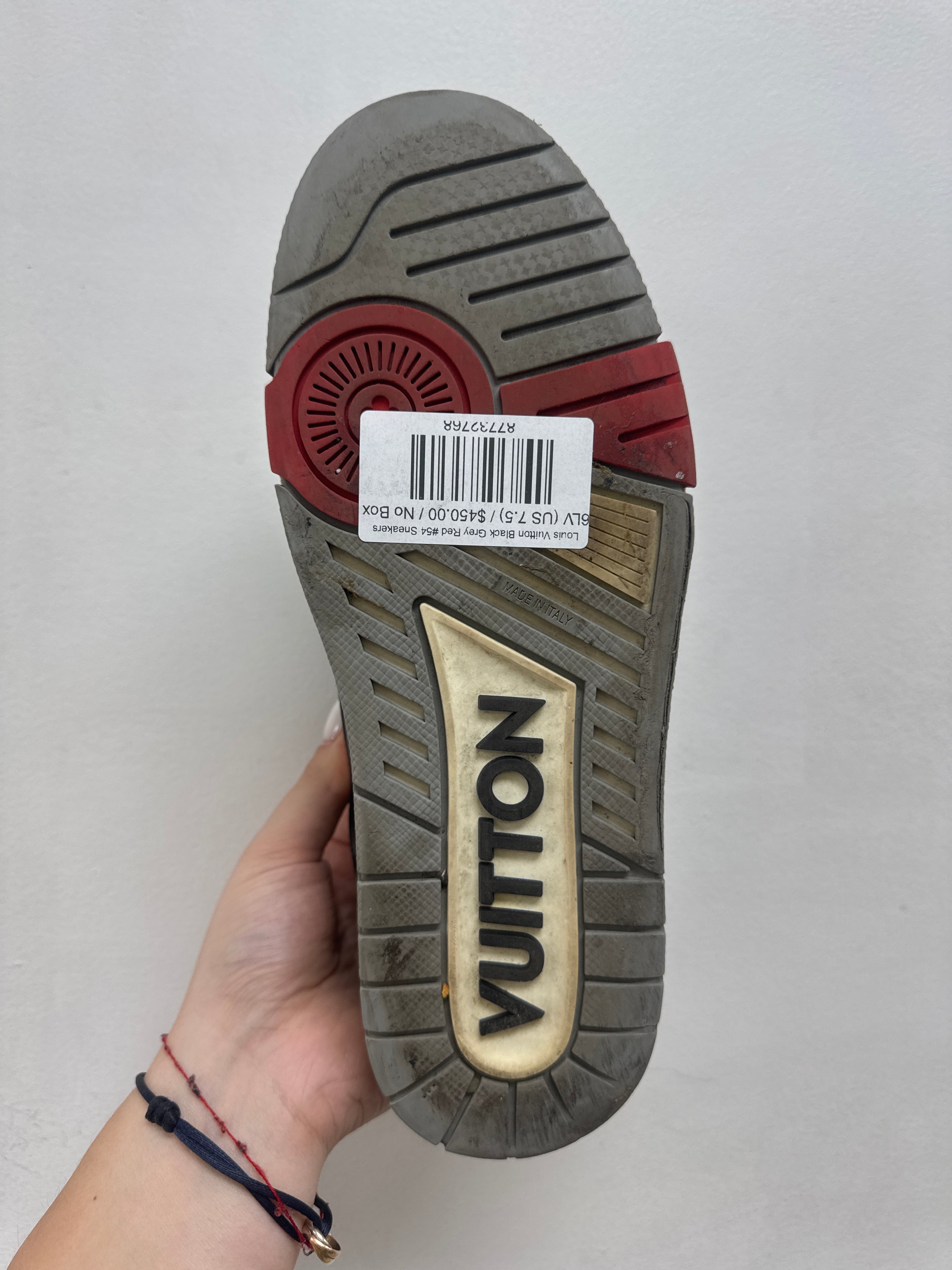 Louis Vuitton Black Grey Red #54 Sneakers