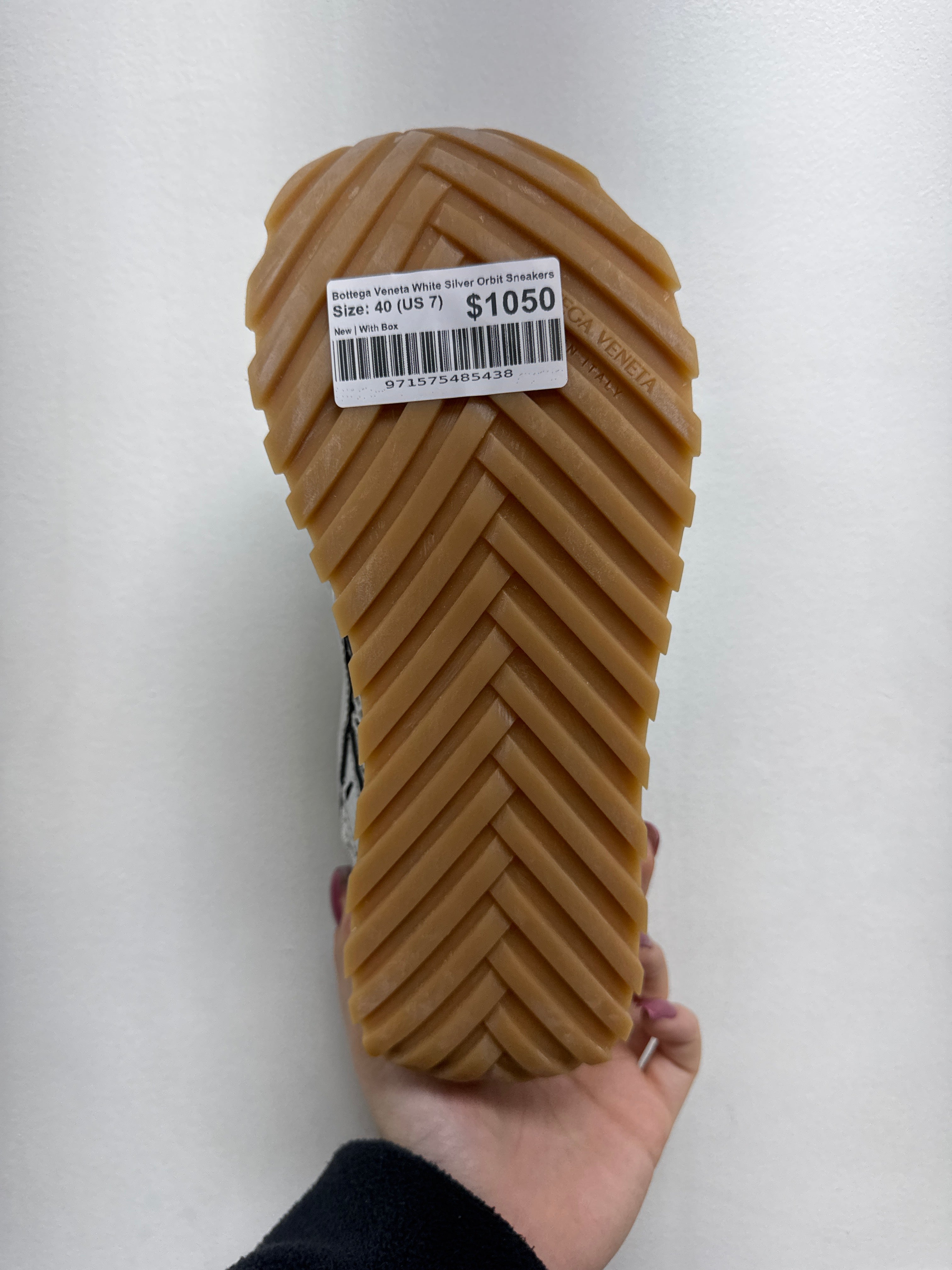 Bottega Veneta White Silver Orbit Sneakers