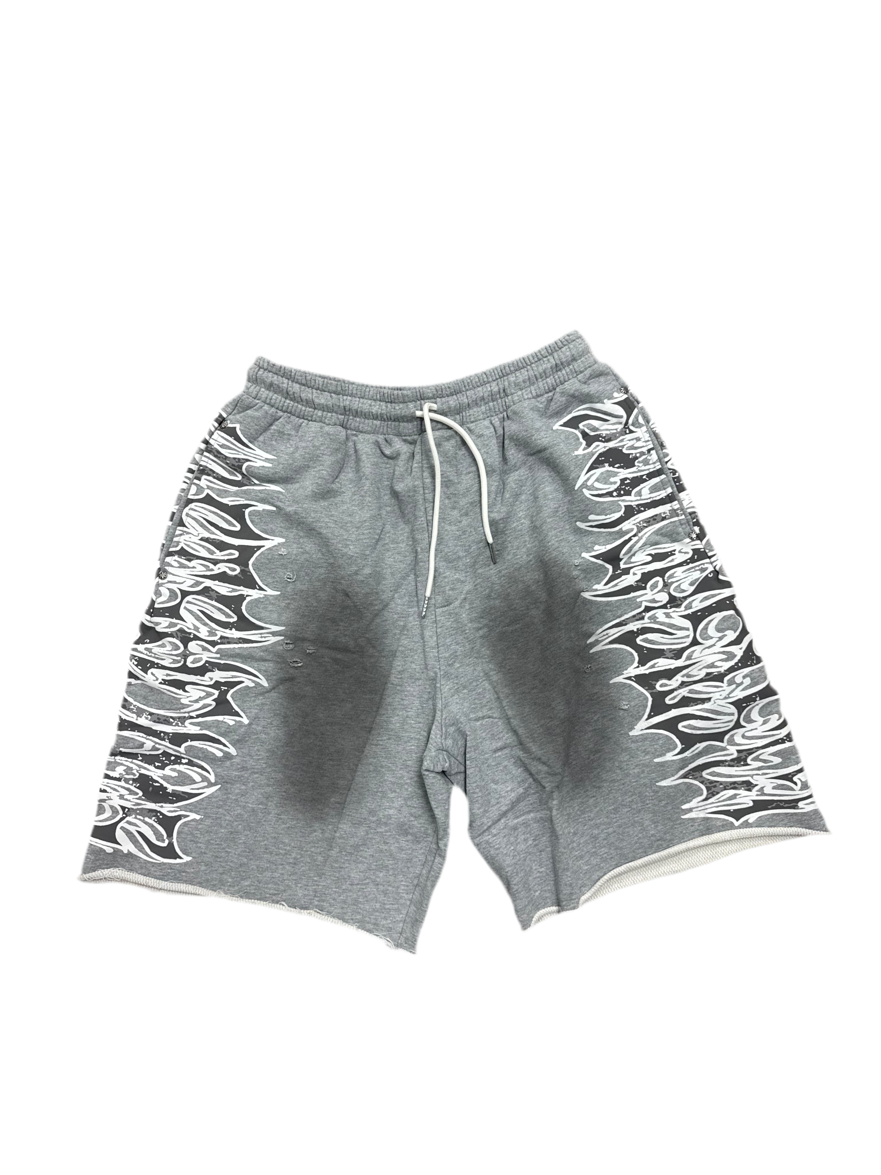LOST SHDWS Grunge Grey Sweat Shorts