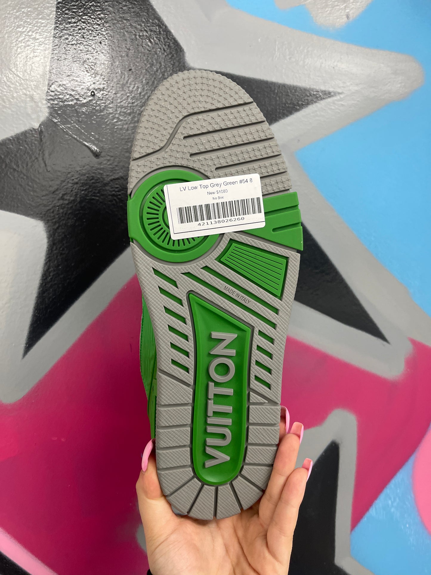 LV Low Top Grey Green #54 New No Box