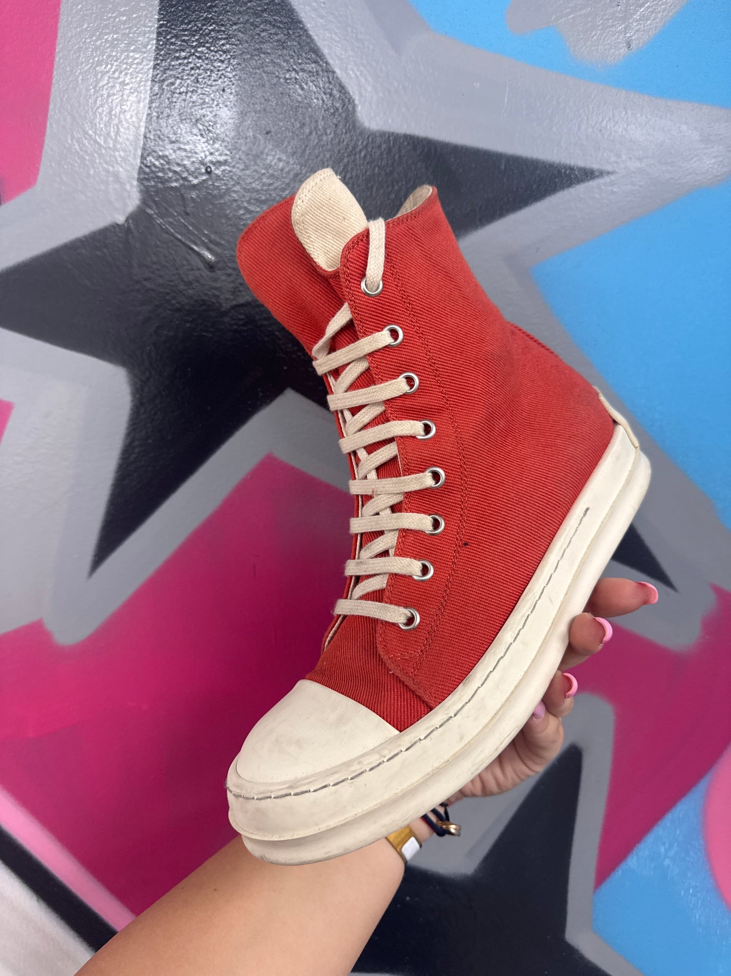 Rick Owens Ramone High Orange Used 37 No Box