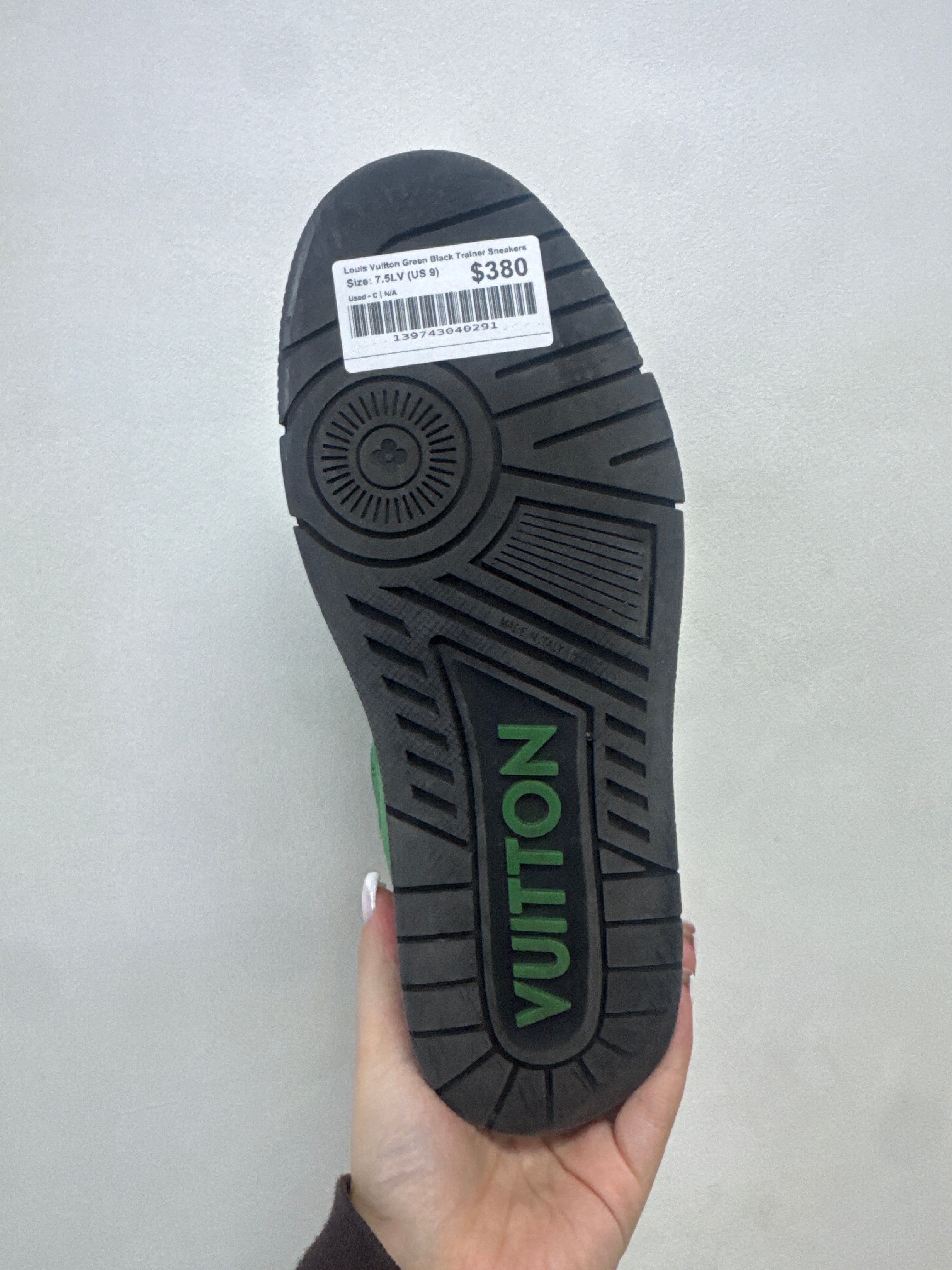 Louis Vuitton Green Black Trainer Sneakers