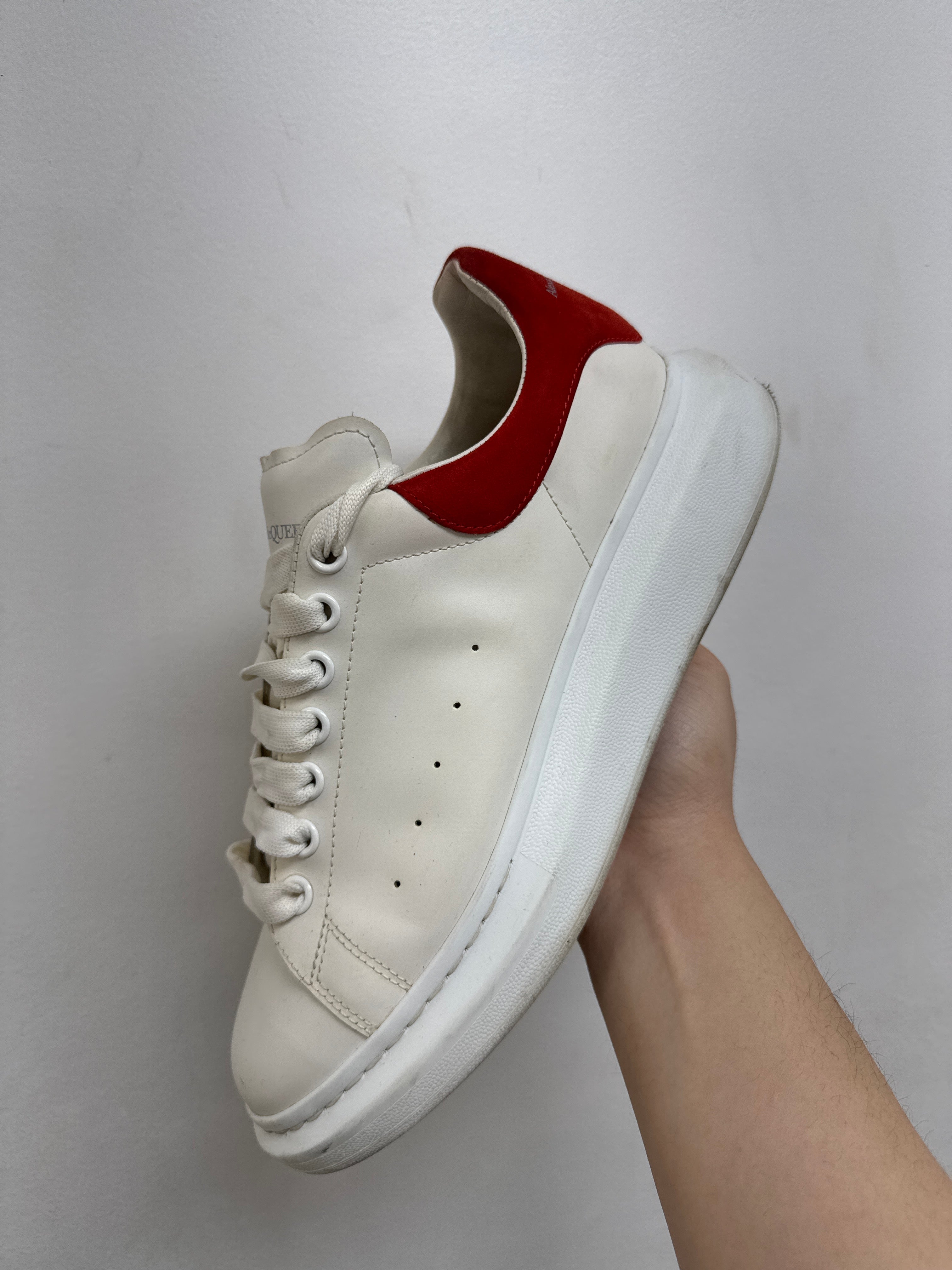 Alexander Mcqueen White Red Oversized Sneakers