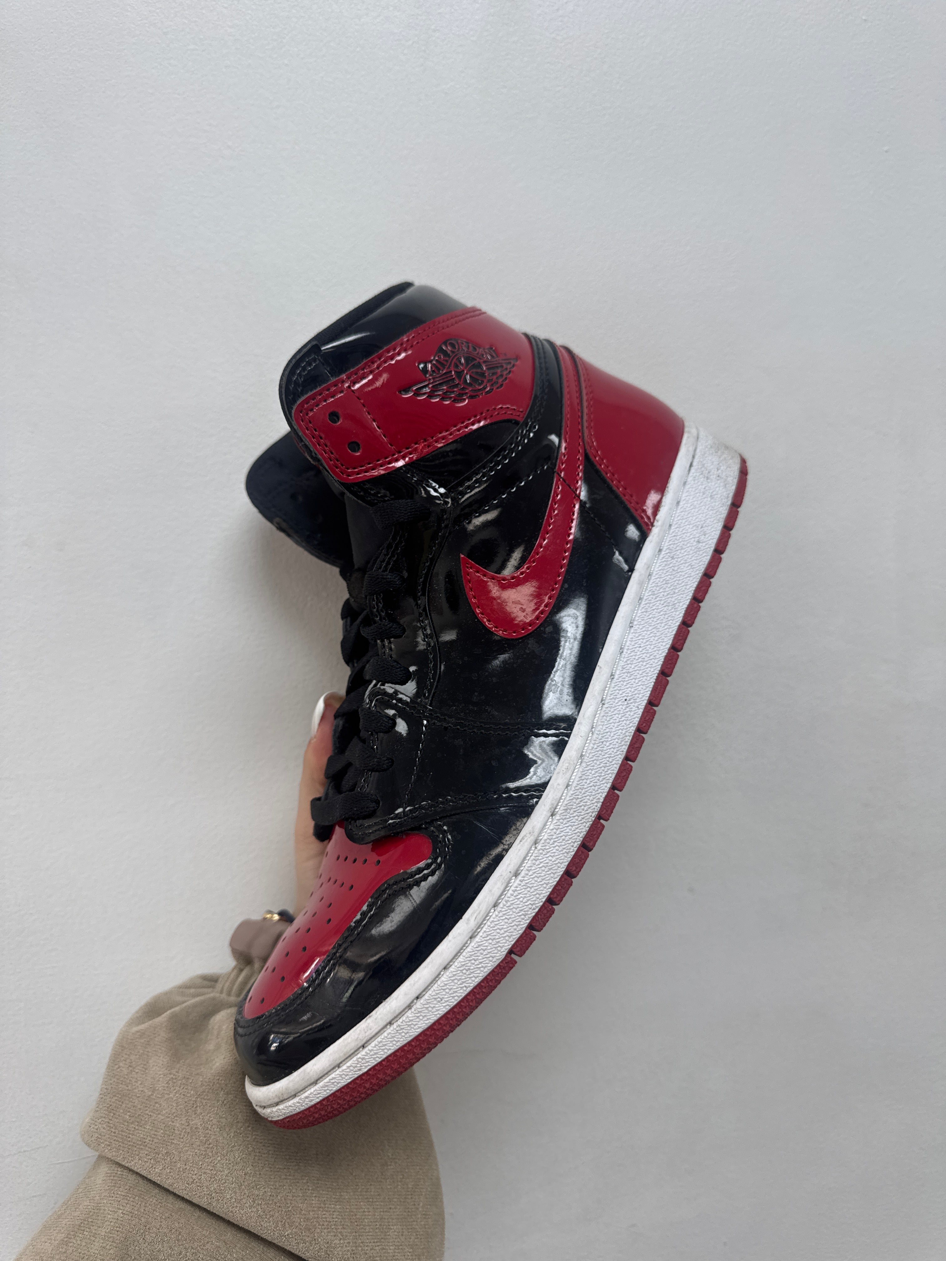 Nike Jordan 1 Patent Bred Sneakers