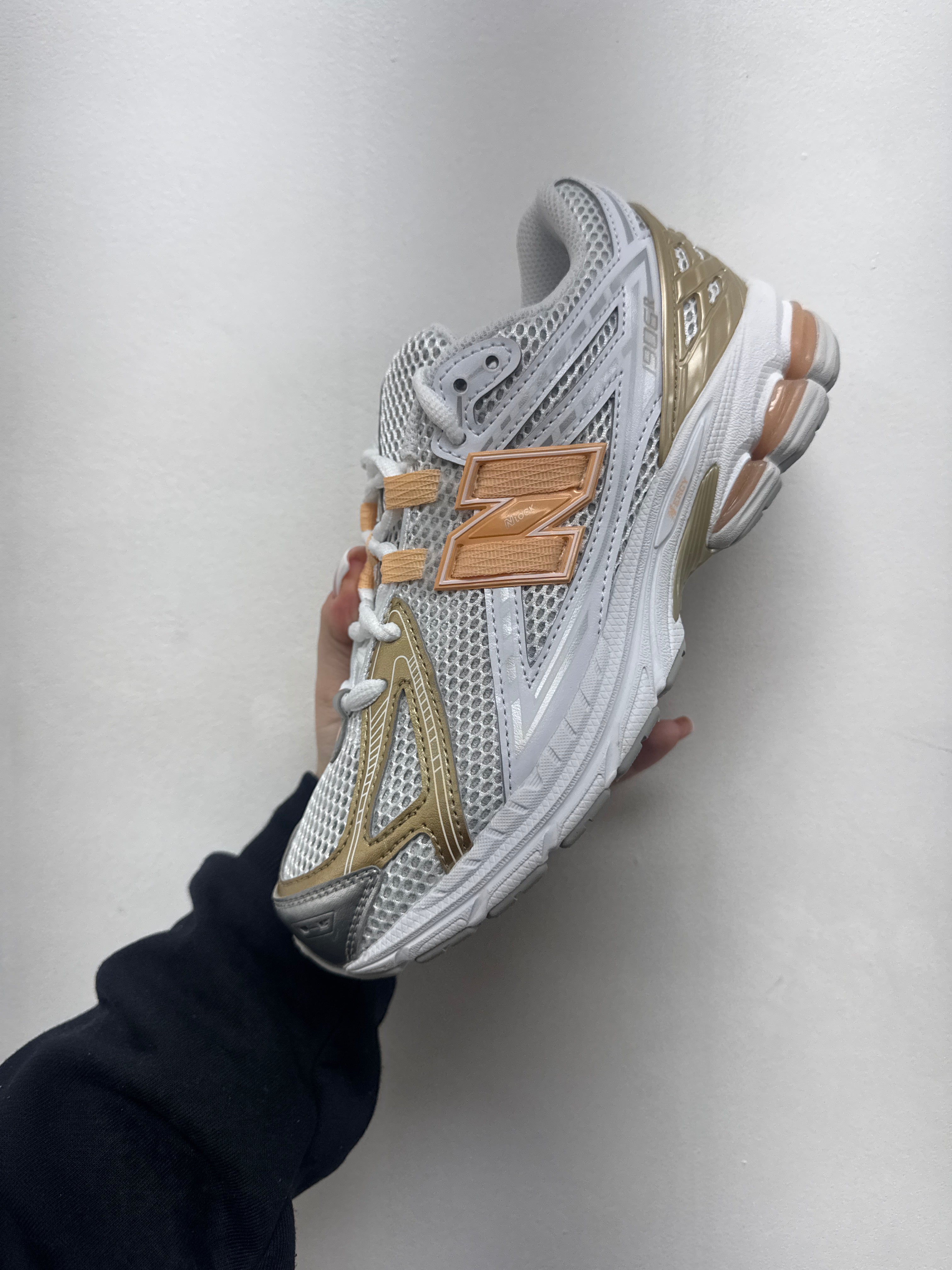 New Balance White Silver Gold 1906R Sneakers