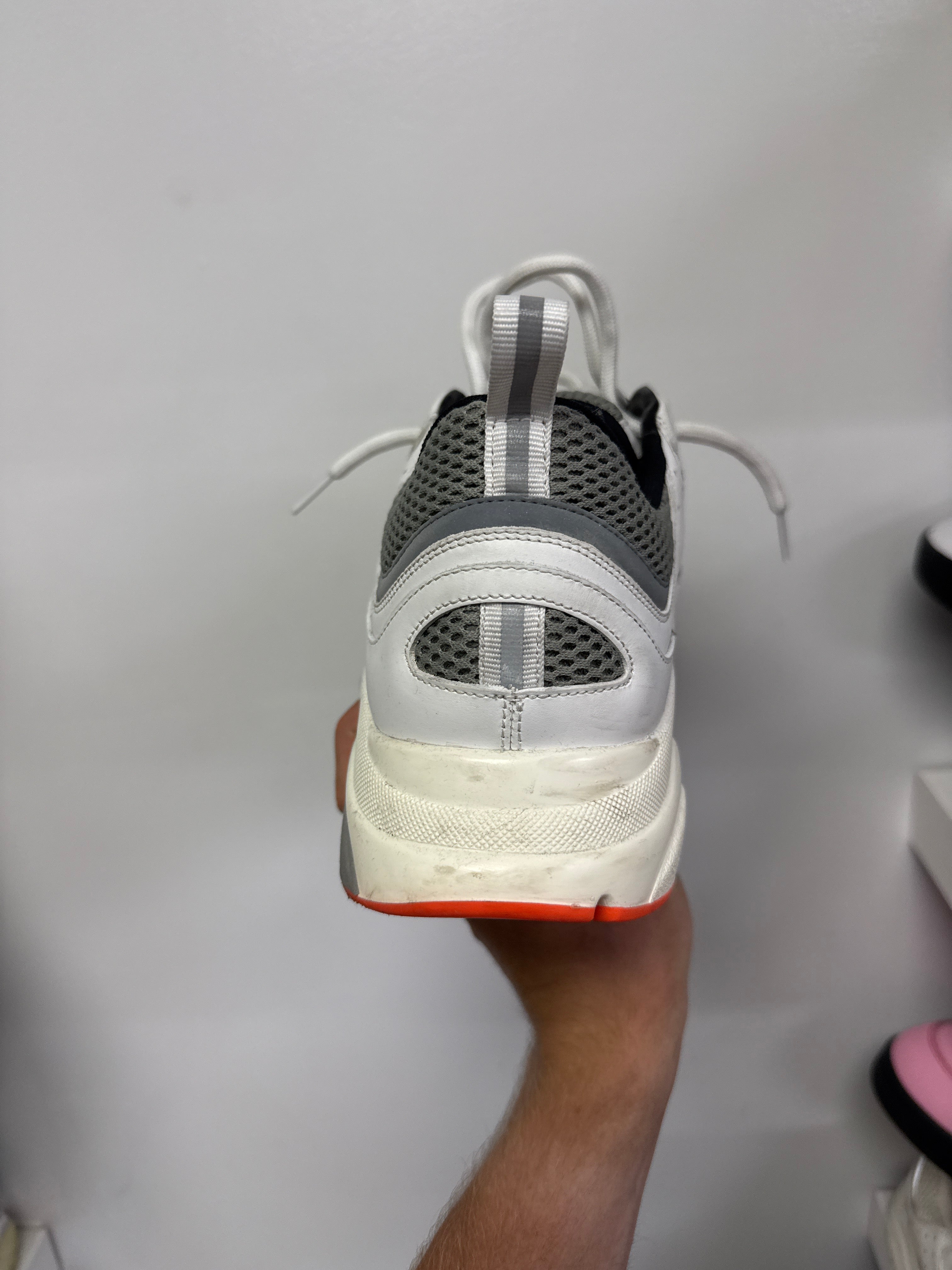Dior White Olive Orange B22 Sneakers
