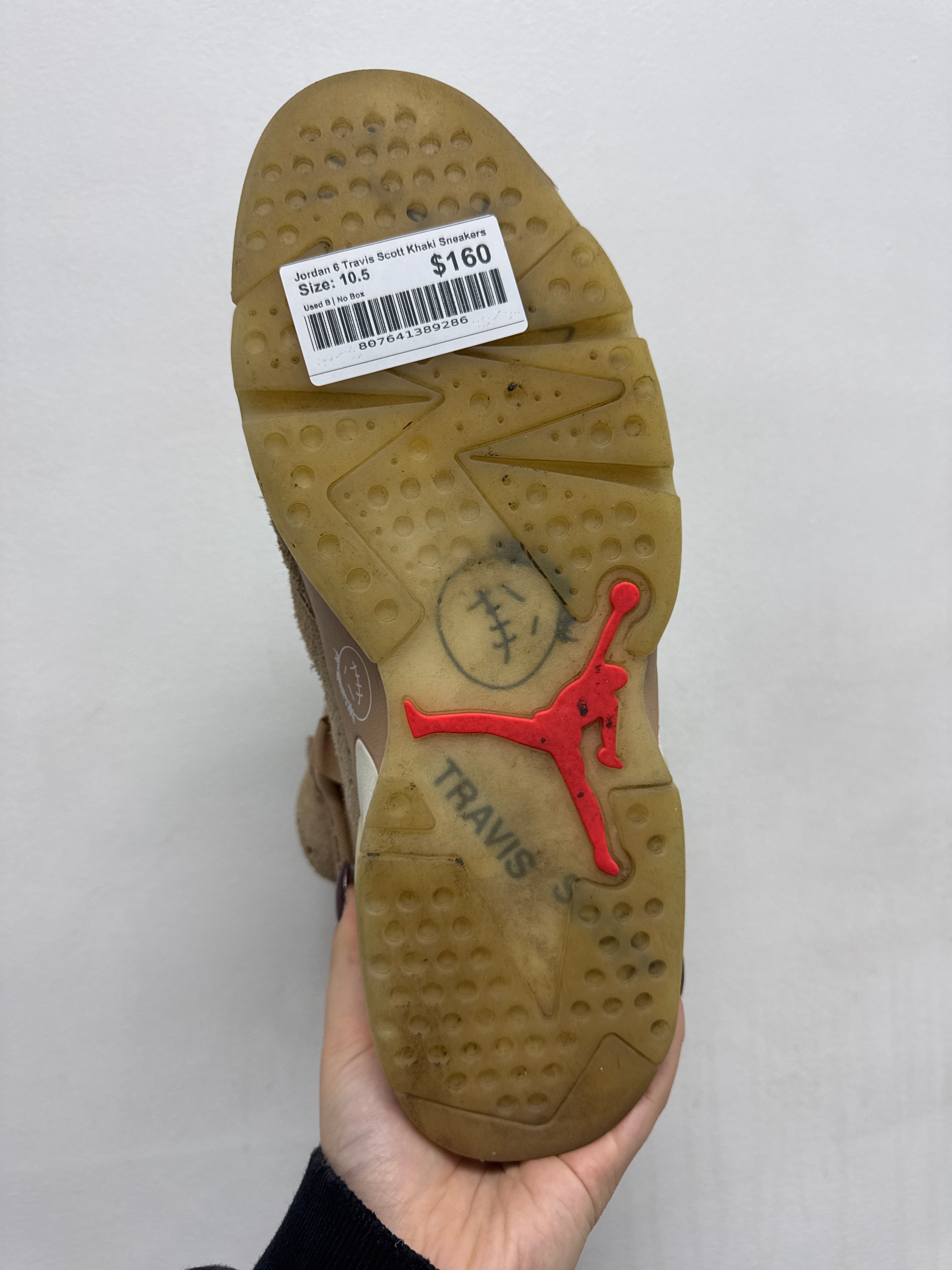 Jordan 6 Travis Scott Khaki Sneakers