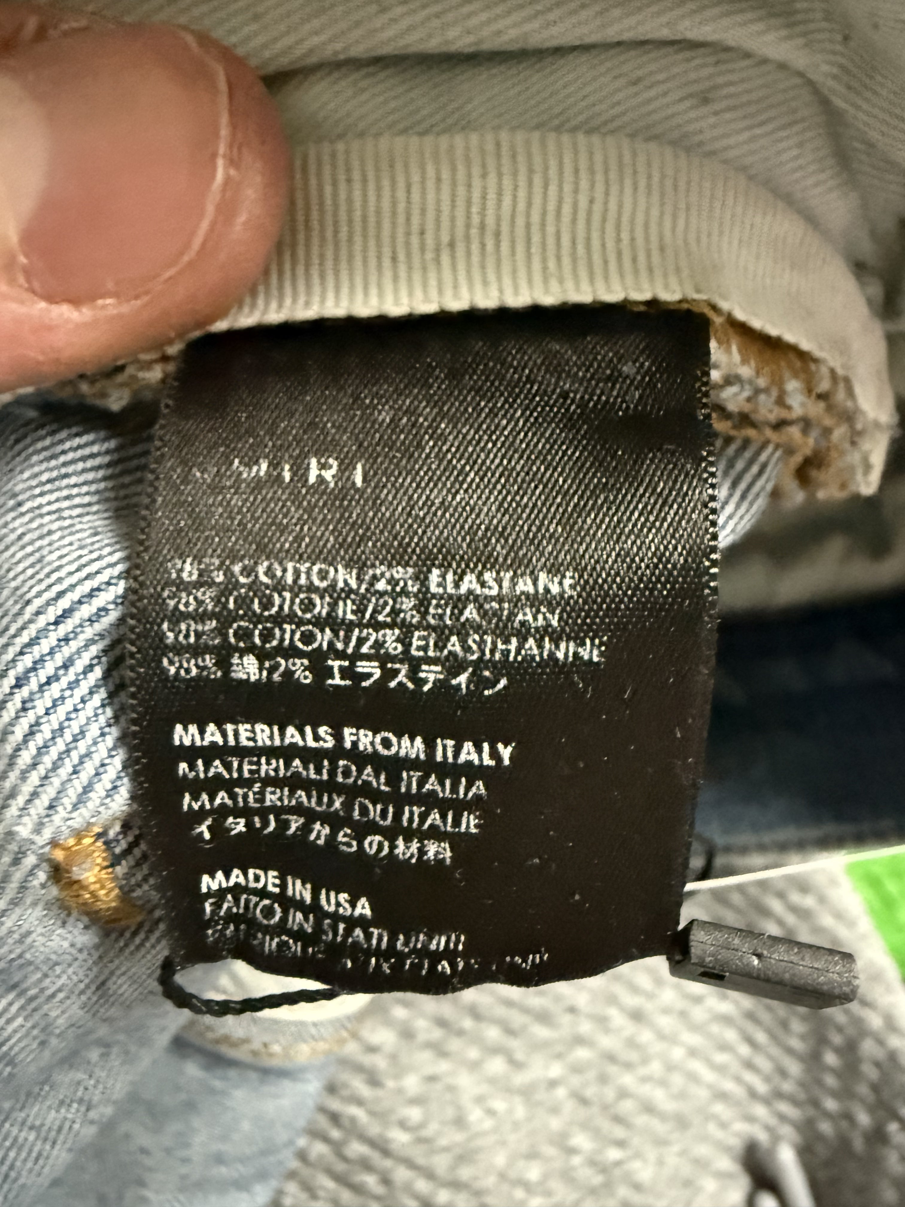 Amiri Jeans Light Wash Blue Patchwork Jeans