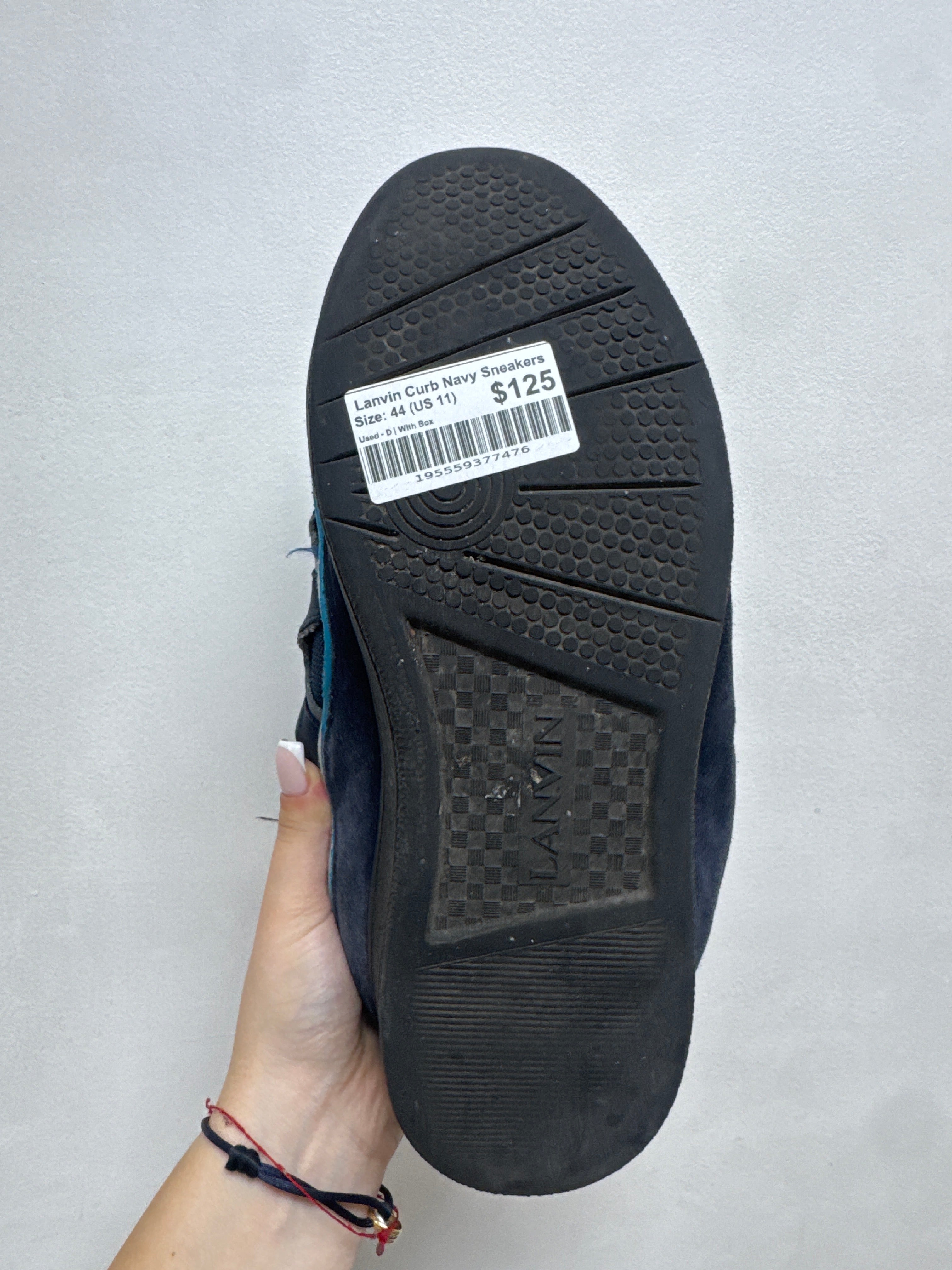 Lanvin Curb Navy Sneakers