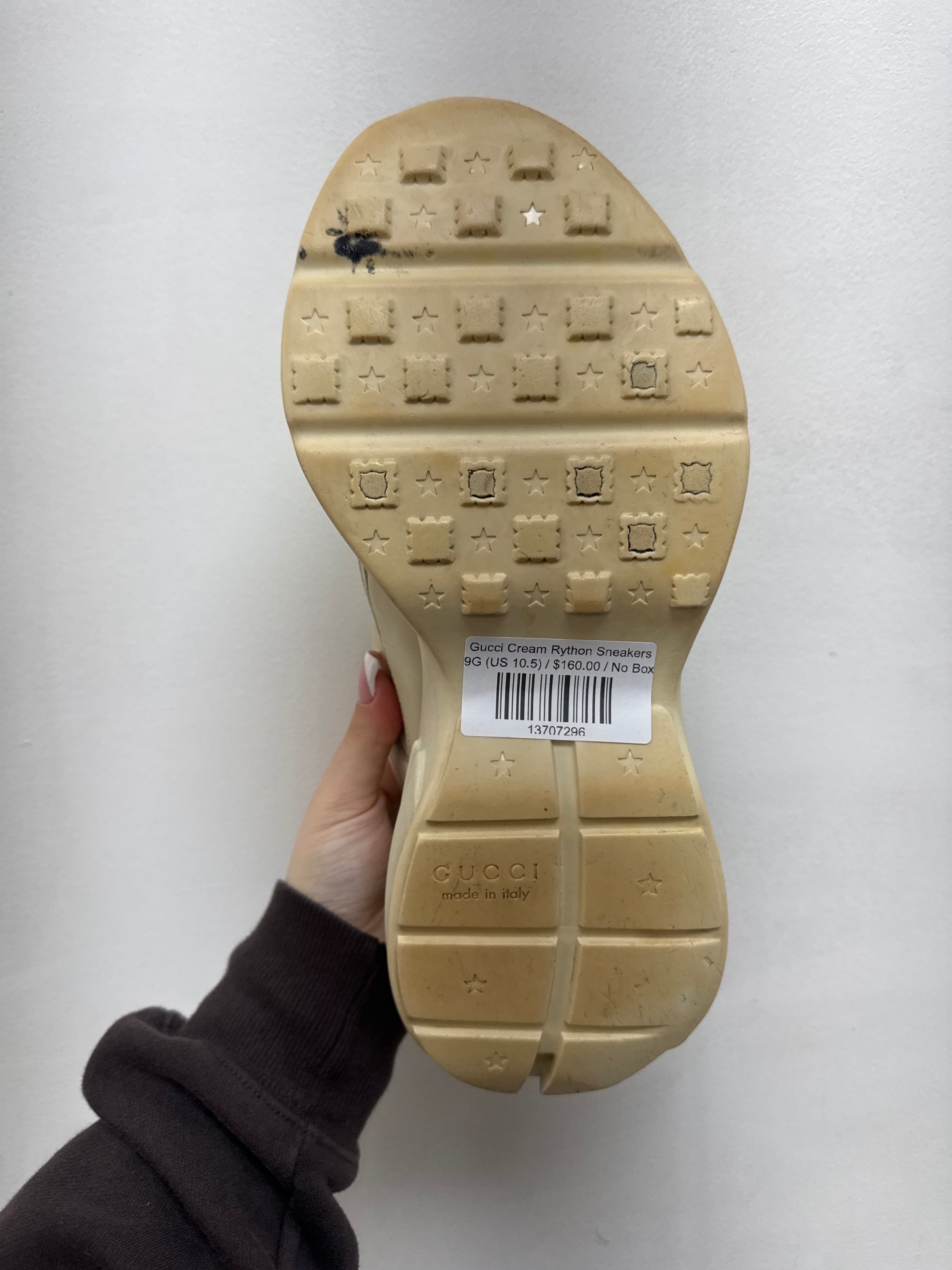 Gucci Cream Rython Sneakers