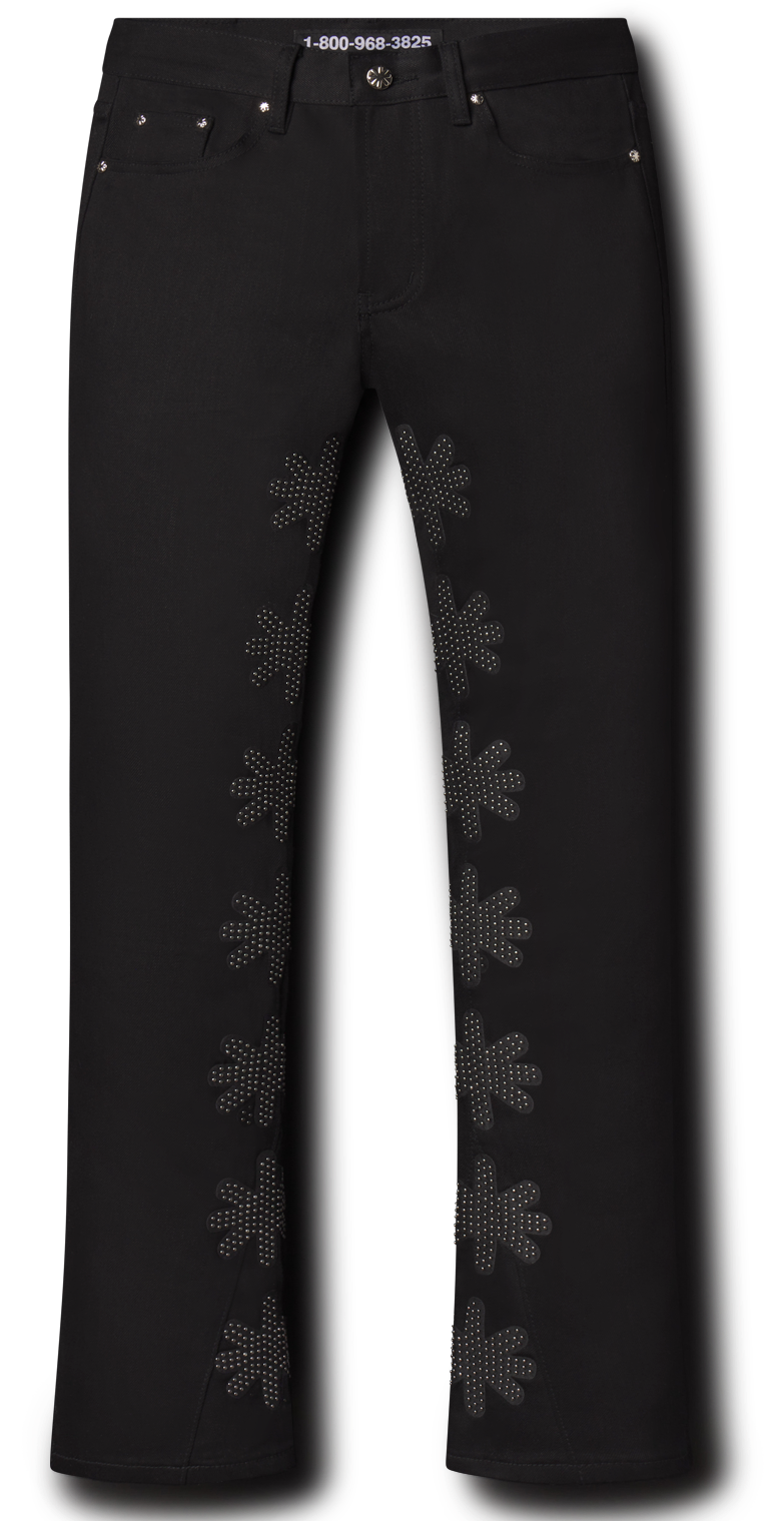 LostSHDWS Denim Black Studded Jeans