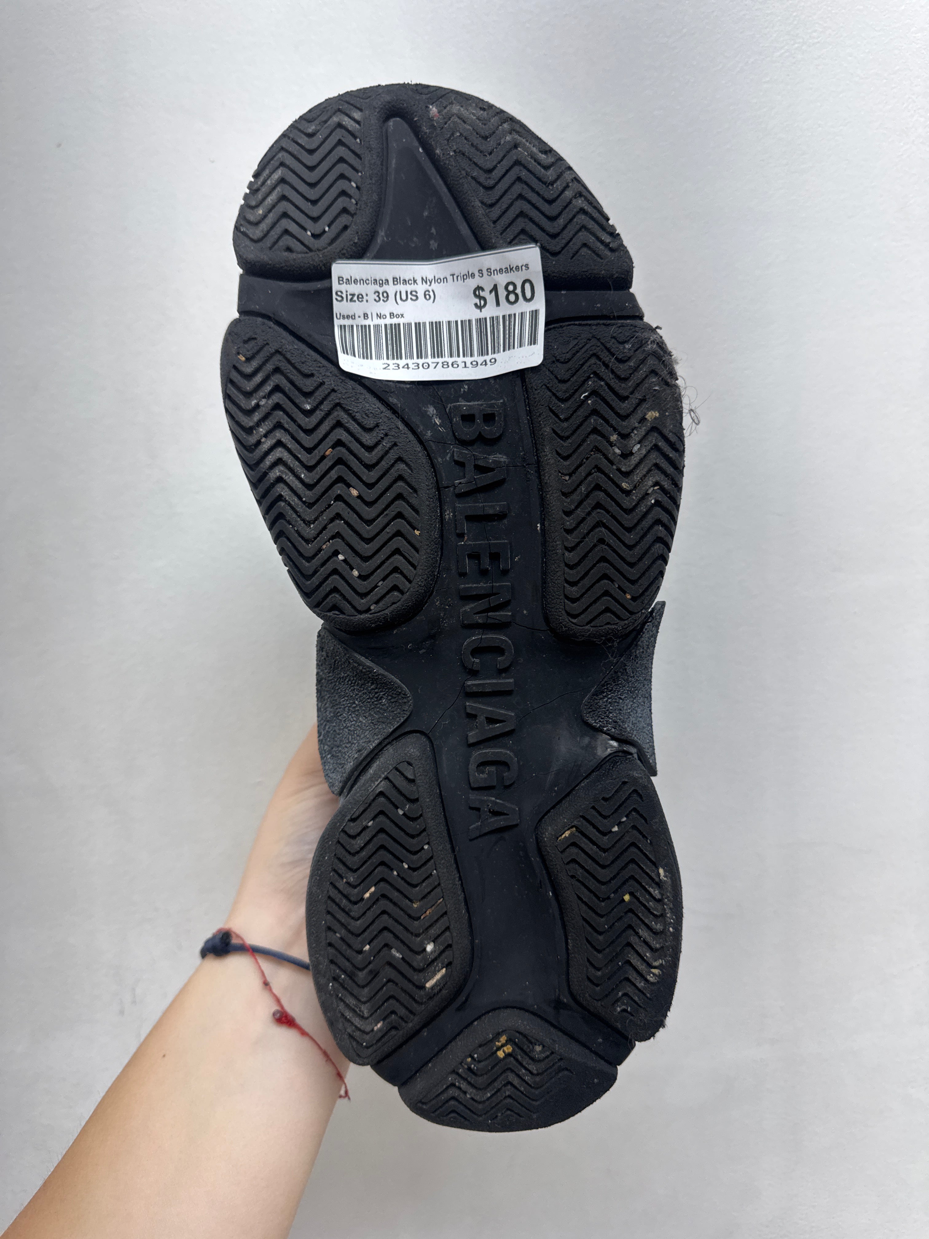 Balenciaga Black Nylon Triple S Sneakers